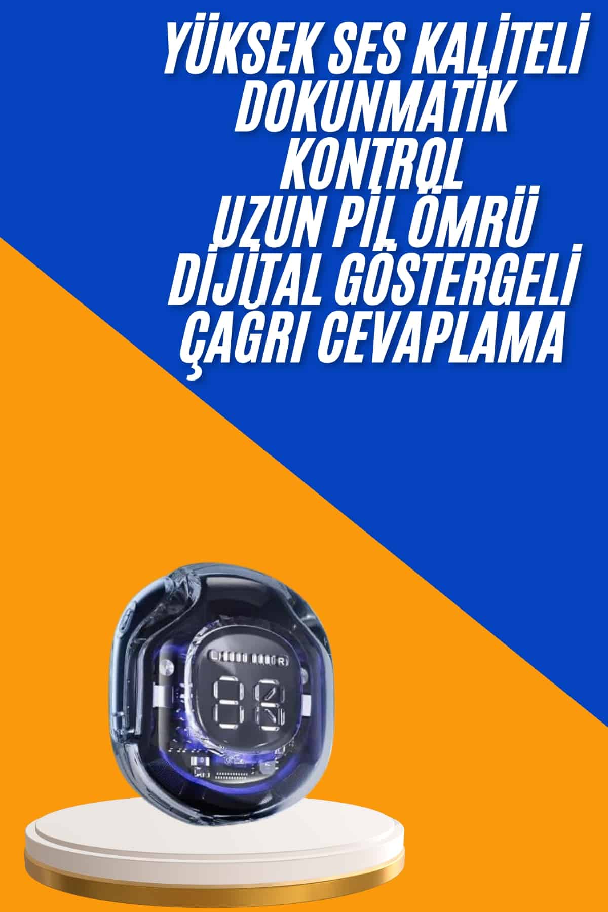 Kulak İçi Bluetooth Kulaklık ANC ENC Özellikli Şarj Göstergeli Kablosuz Kulaklık - Görsel 2