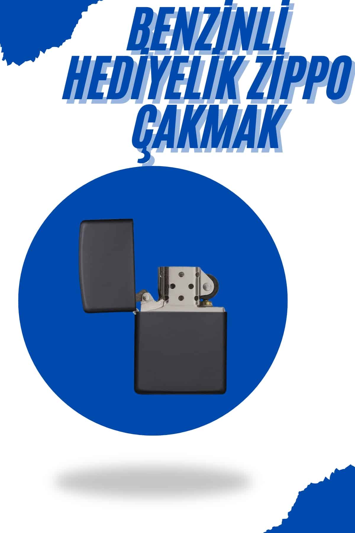 Siyah Kutulu Metal Çakmak Benzinli Hediyelik Eşya