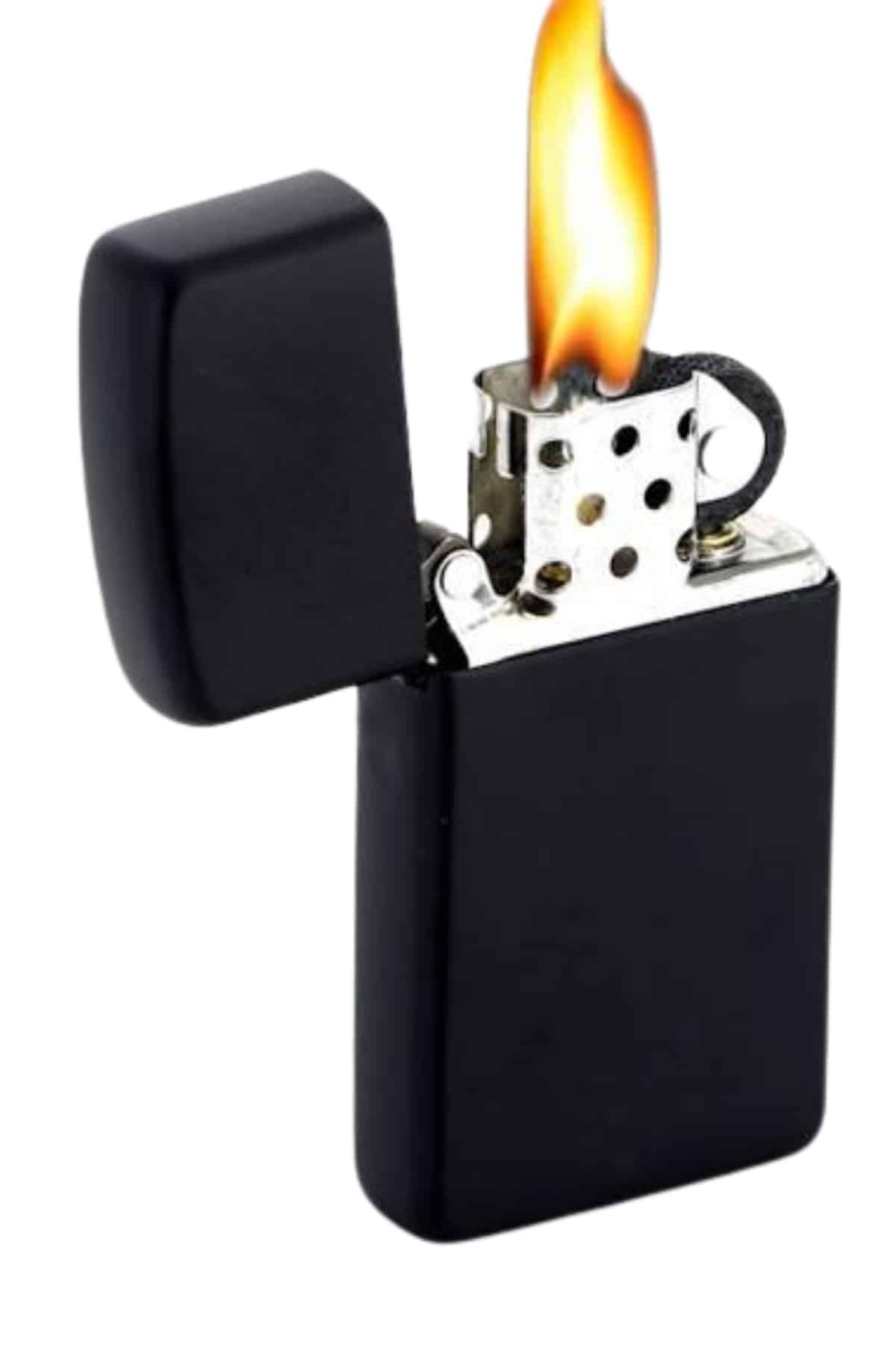 Doldurulabilir Siyah Benzinli Çakmak Metalik - Görsel 4