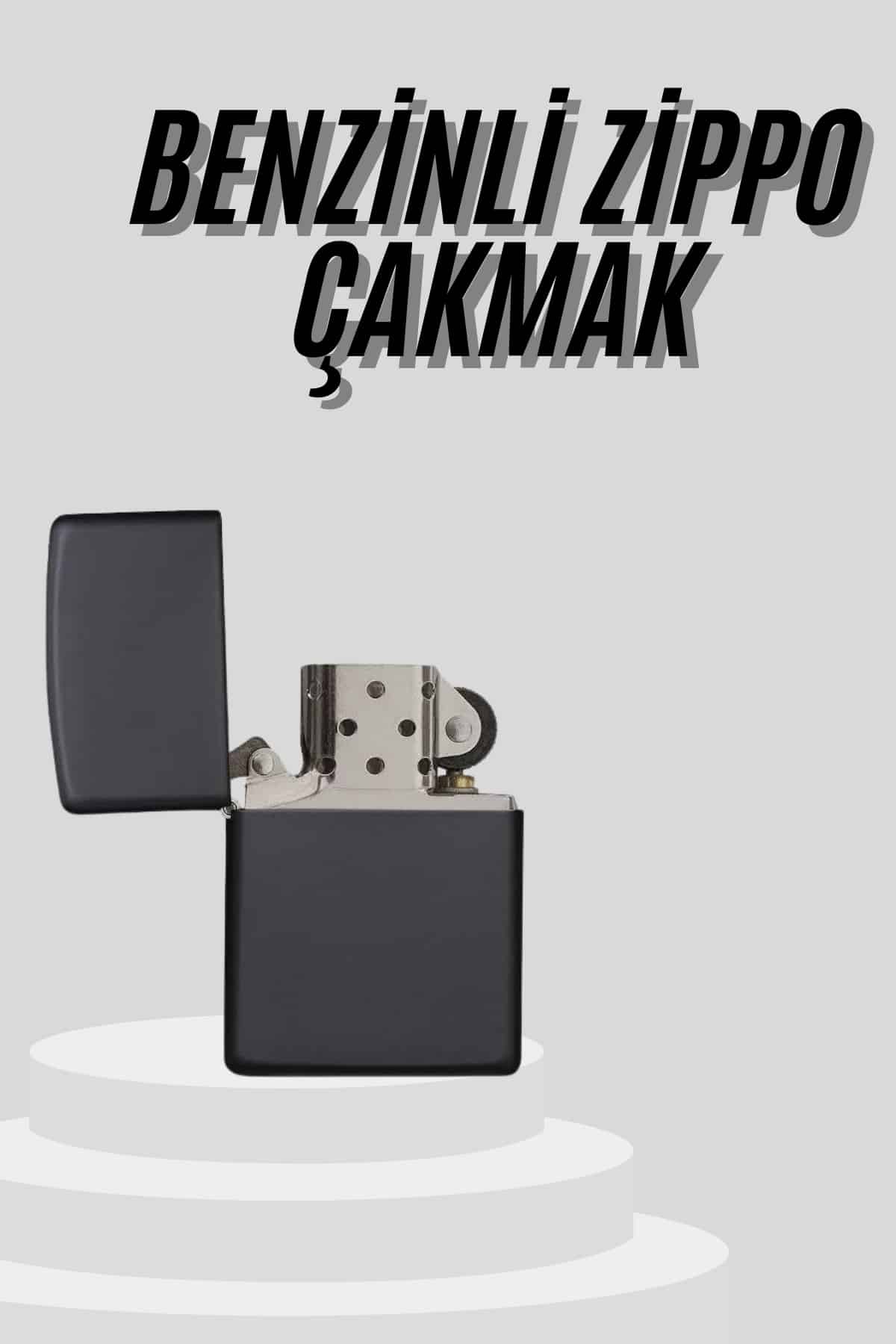 Çakmak Parlak Siyah Doldurulabilir Hedyelik Eşya - Görsel 2