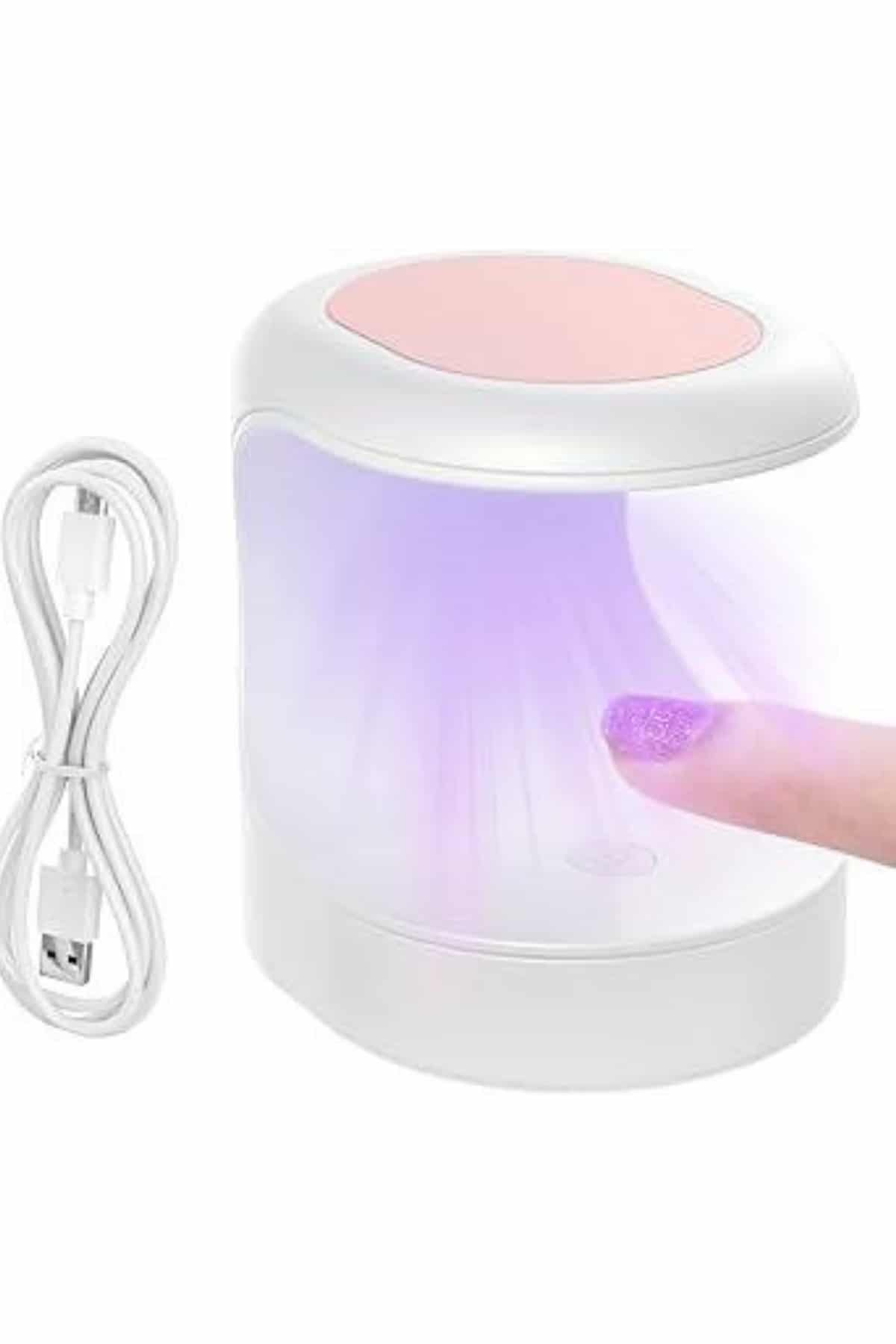 Seyehat Tipi Mini Oje Kurutucu Ultraviole Mor Işık Protez Tırnak Kurutucu - Görsel 4