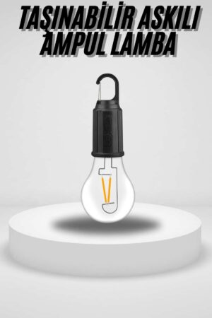 Taşınabilir Askılı Ampul Kamp Lambası Askılı Type-C Şarjlı Bahçe Lambası