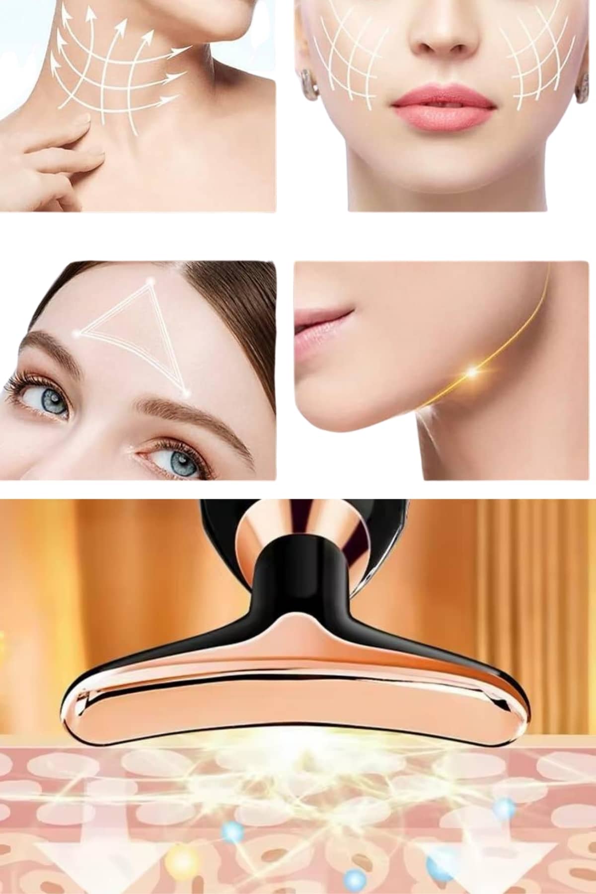 Gıdık Ve Sarkma Giderici Boyun Ve Yüz Güzellik Cihazı Pilli - Görsel 4