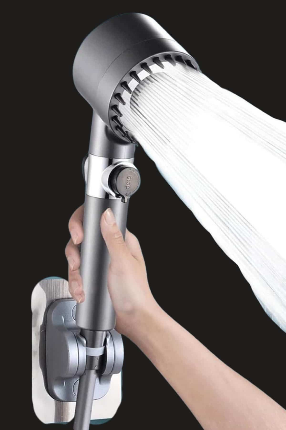 Yeni Nesil Duş Başlığı Paslanmaz Çelik Masaj Etkili Ergonomik Tasarım Su Basınçlı - Görsel 3