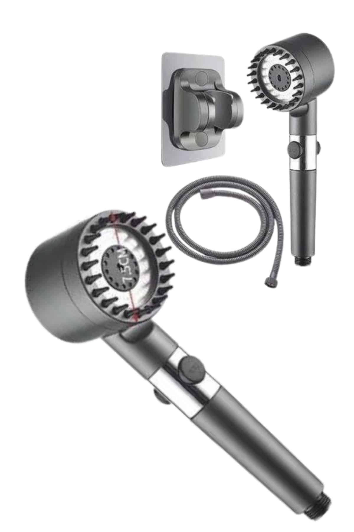 Yeni Nesil Duş Başlığı Paslanmaz Çelik Masaj Etkili Ergonomik Tasarım Su Basınçlı - Görsel 4