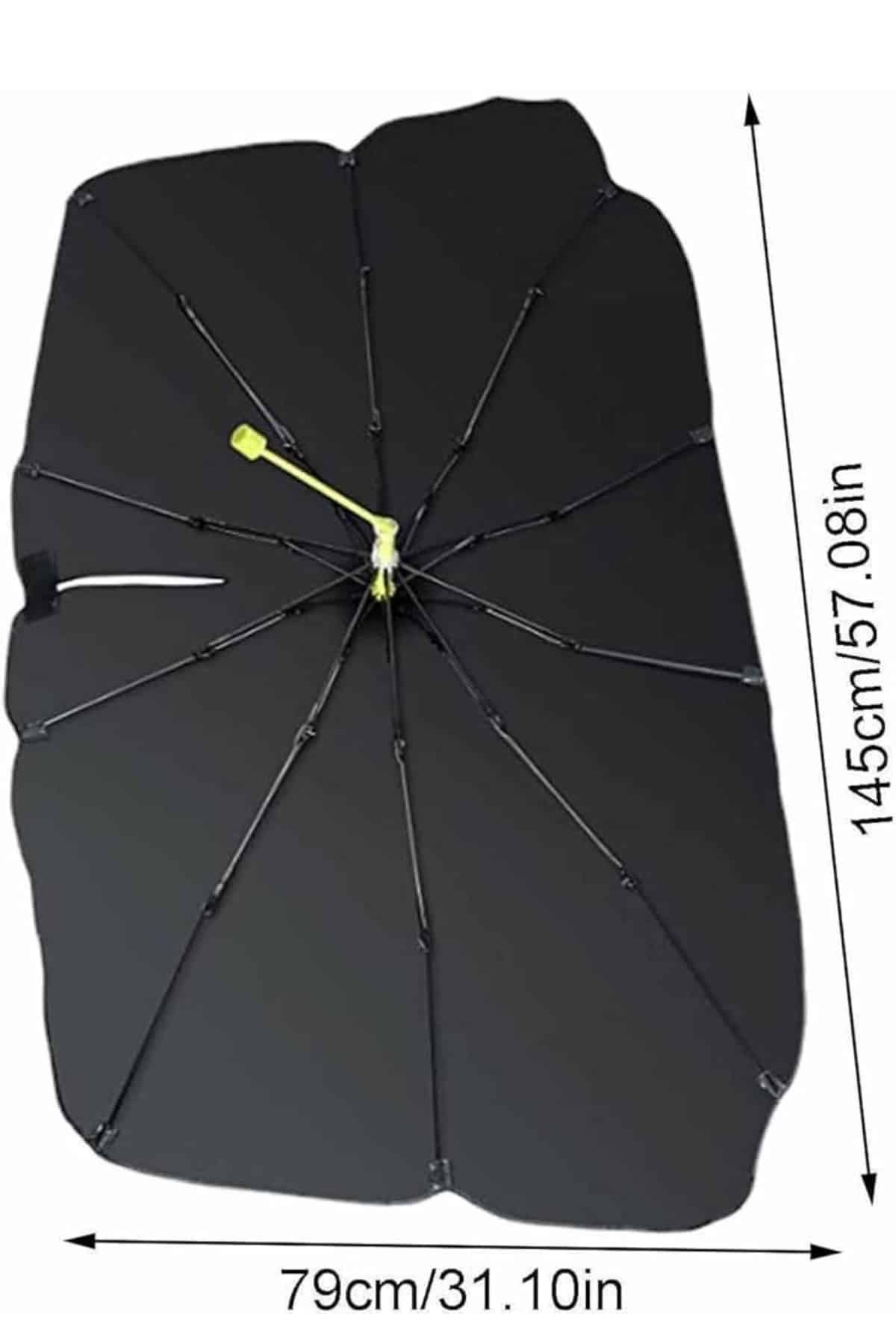 Taşınabilir Oto Cam Güneşliği Katlanabilir Tüm Araçlara Uyumlu Güneş Gölge Koruyucu - Görsel 5