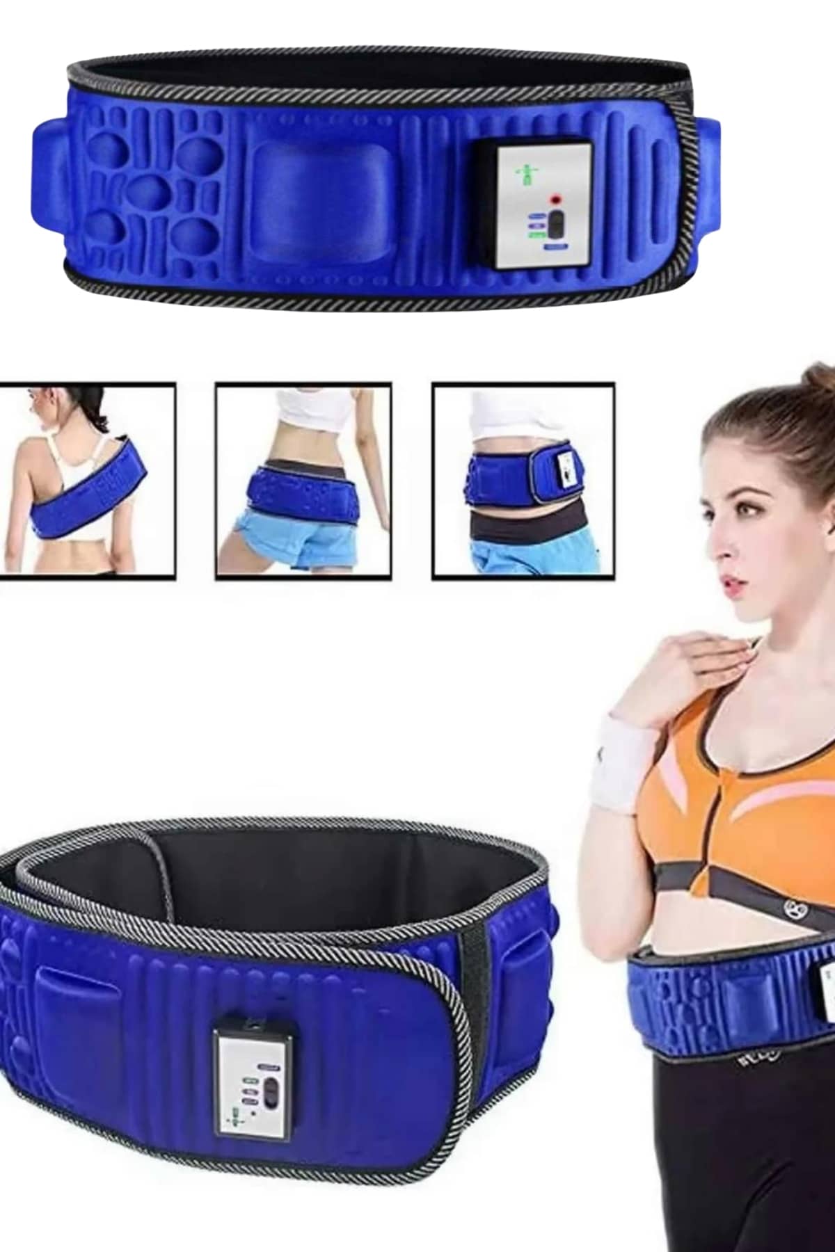 5 Motorlu Titreşimli Masaj Aleti Masaj Kemeri Göbek Bel İnceltmeye Uygun - Görsel 5