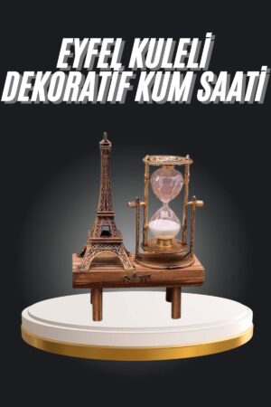 Eyfel Kuleli Kum Saati Dekoratif Hediyelik Eşya Retro Eyfel Kulesi