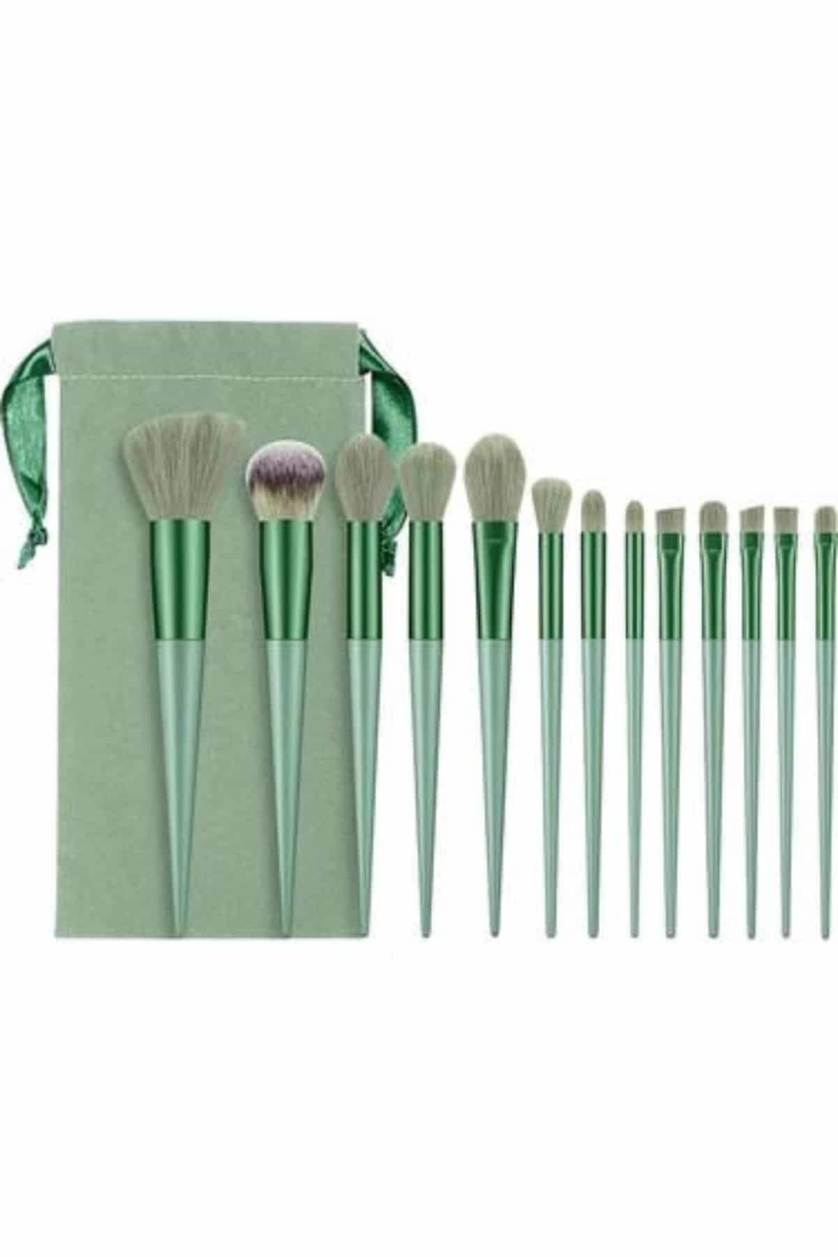 13 Parça Makyaj Fırça Seti Far Kontür Aydnlatıcı Fırçası İz Bırakmaz Hafif ve Yumuşak - Görsel 3
