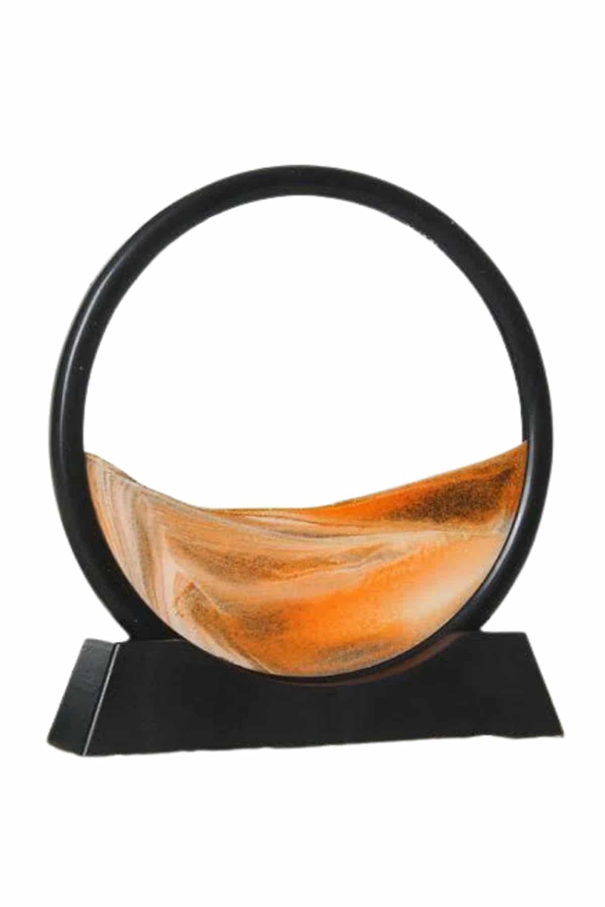 Dekoratif Sulu Kum Saati Ofis Masa Üstü Ev Yuvarlak Kum Saati - Görsel 5