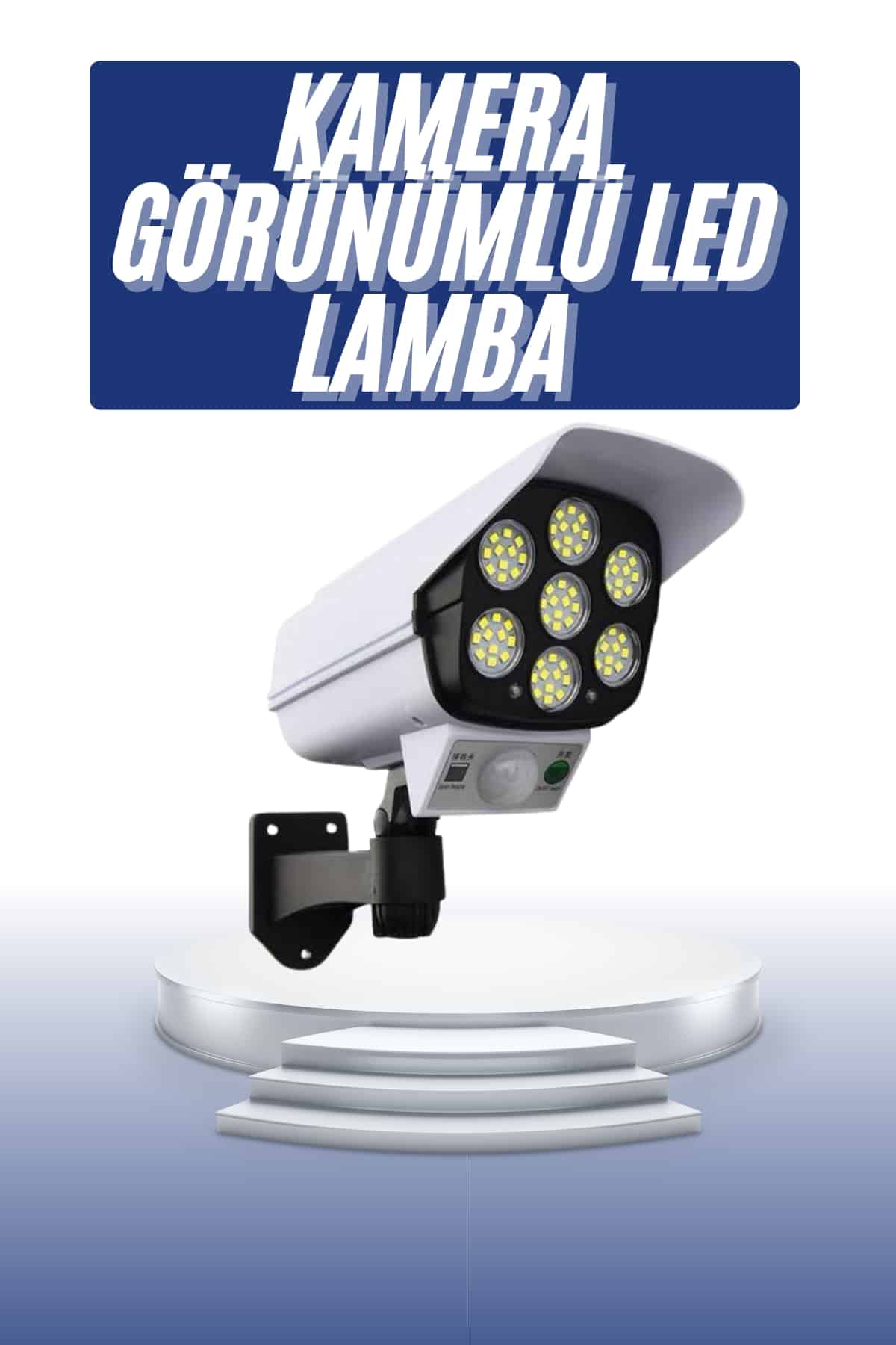 Solar Bahçe Lambası Uzaktan Kumandalı Kamera Görünümlü Hareket Sensörlü