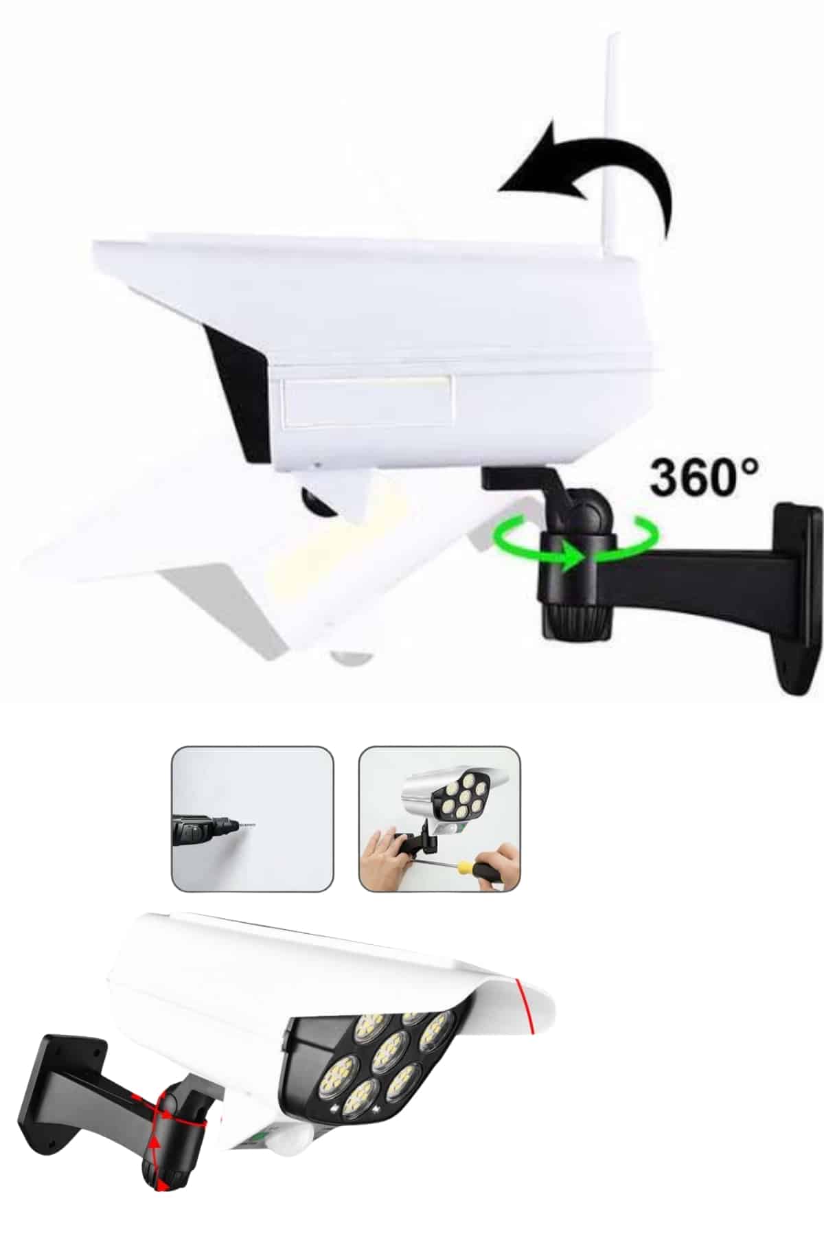 Solar Bahçe Lambası Uzaktan Kumandalı Kamera Görünümlü Hareket Sensörlü - Görsel 4