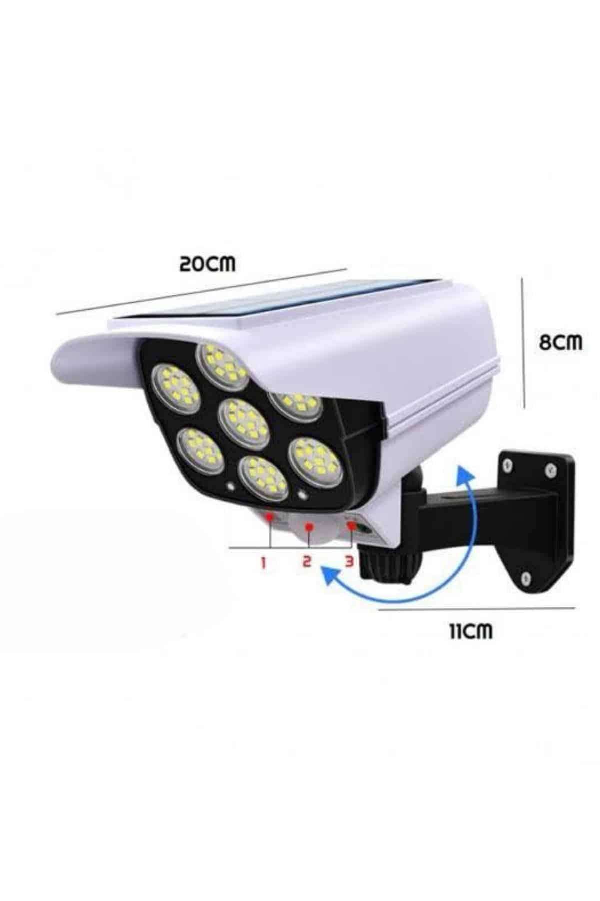 Solar Bahçe Lambası Uzaktan Kumandalı Kamera Görünümlü Hareket Sensörlü - Görsel 5