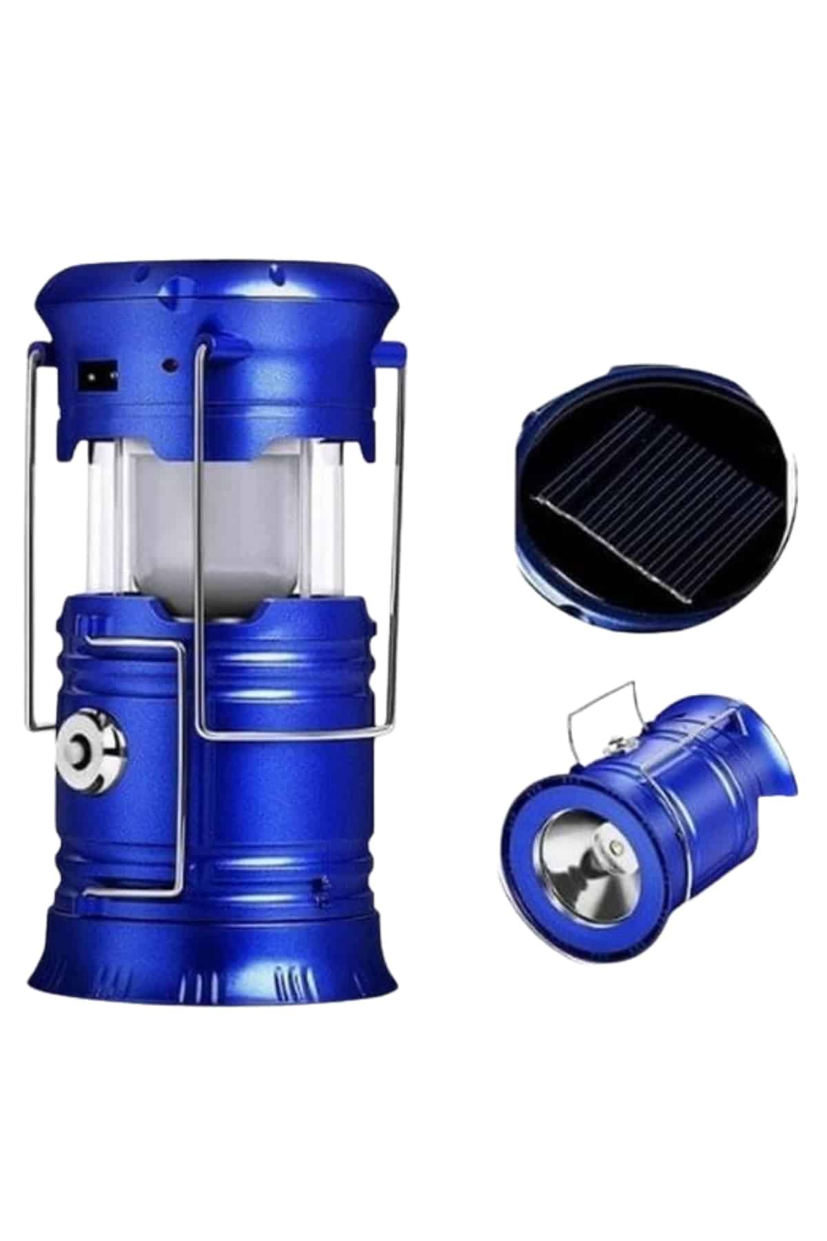 Kamp Feneri Şarj Edilebilir Güneş Enerjili Işıldak USB Şarjlı - Görsel 3