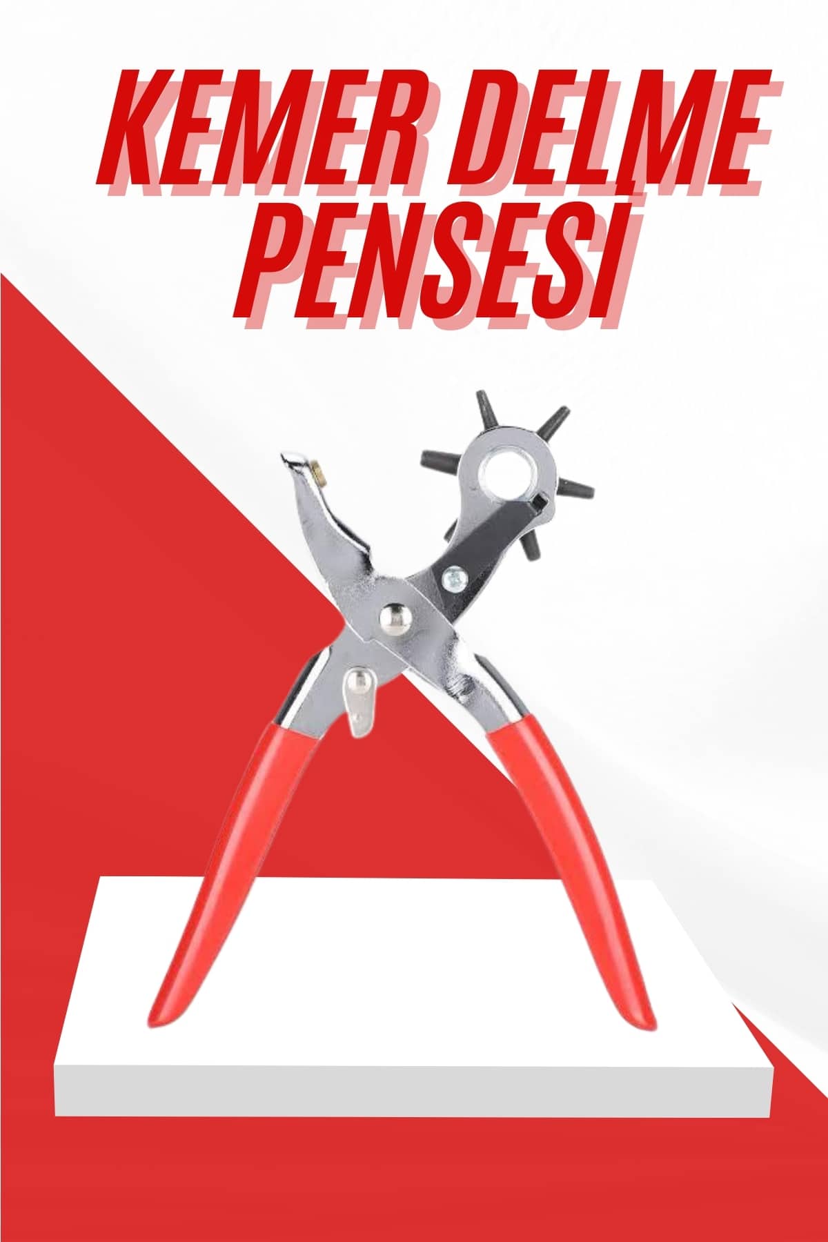 Kemer Delme Pensesi 6 Farklı Boyutta Kemer Delici Ev Deri Kemer - Görsel 2