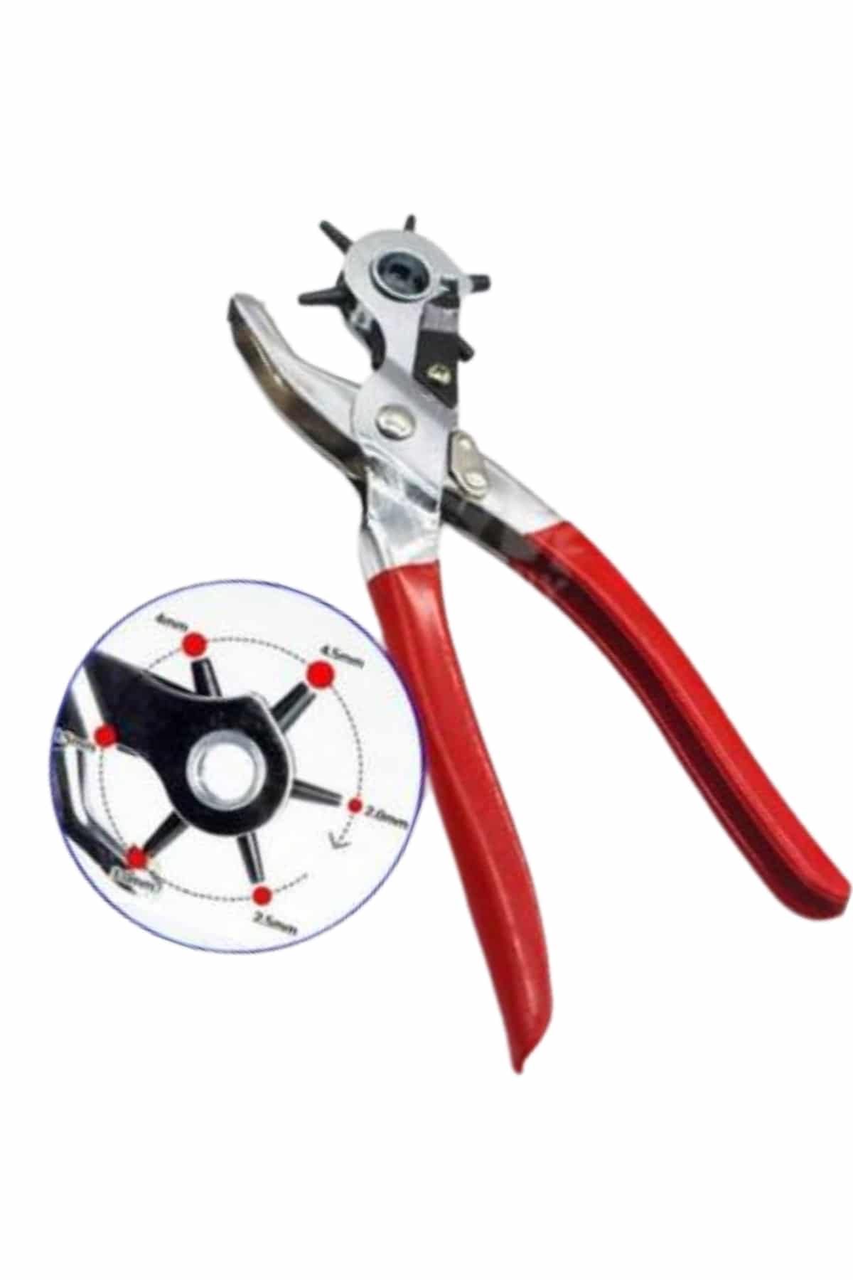 Kemer Delme Pensesi 6 Farklı Boyutta Kemer Delici Ev Deri Kemer - Görsel 3