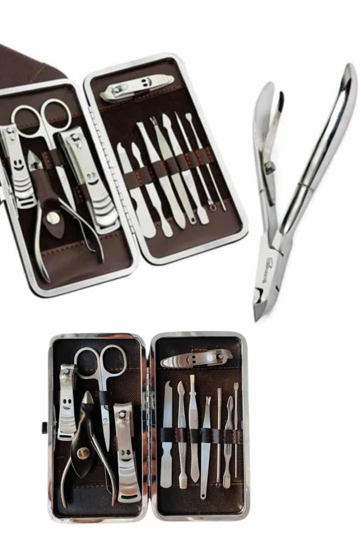 Tırnak Bakım Seti Tırnak Düzeltme Batık 12 Parça Çanta Tipi Manikür Pedikür - Görsel 3