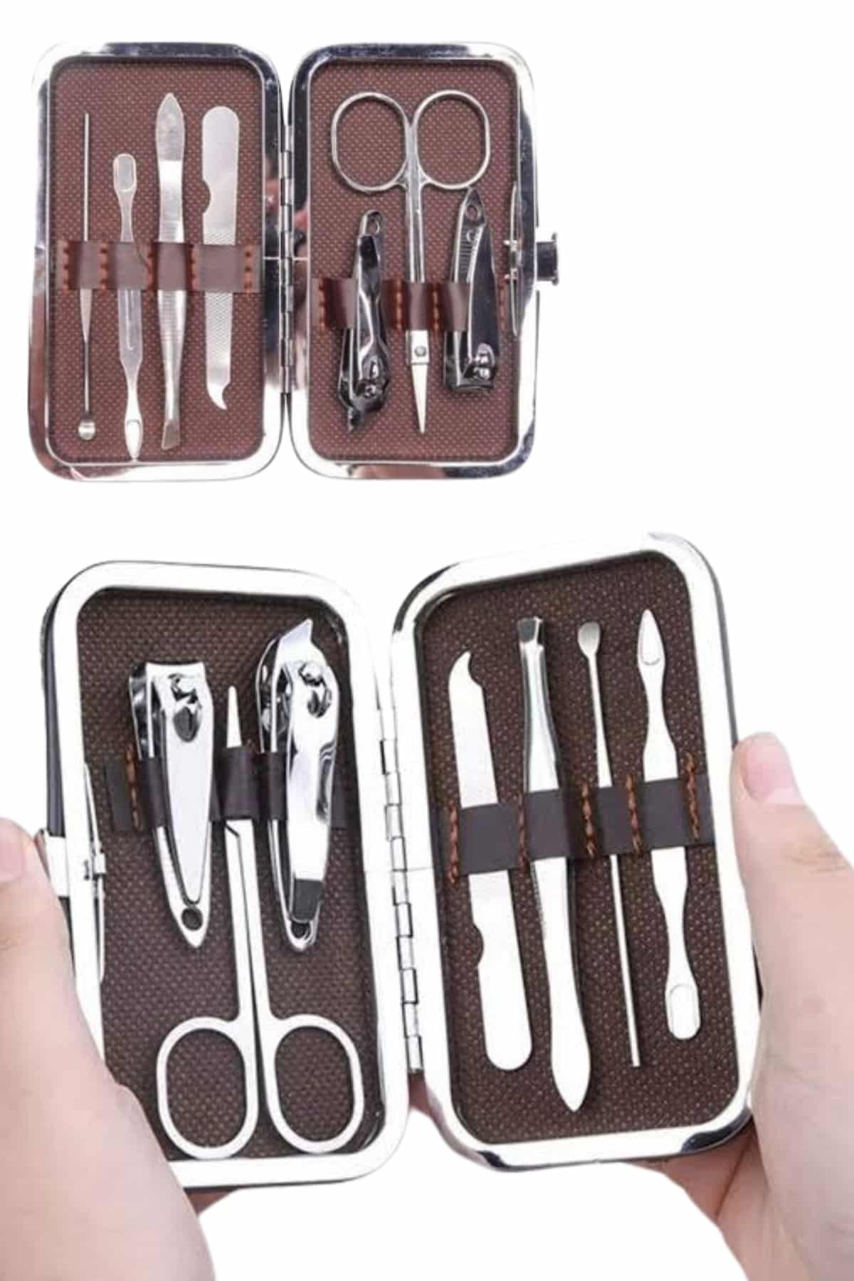 Deri Çanta Hediyeli 7 Parça Manikür-Pedikür Tırnak Bakım Seti - Görsel 5