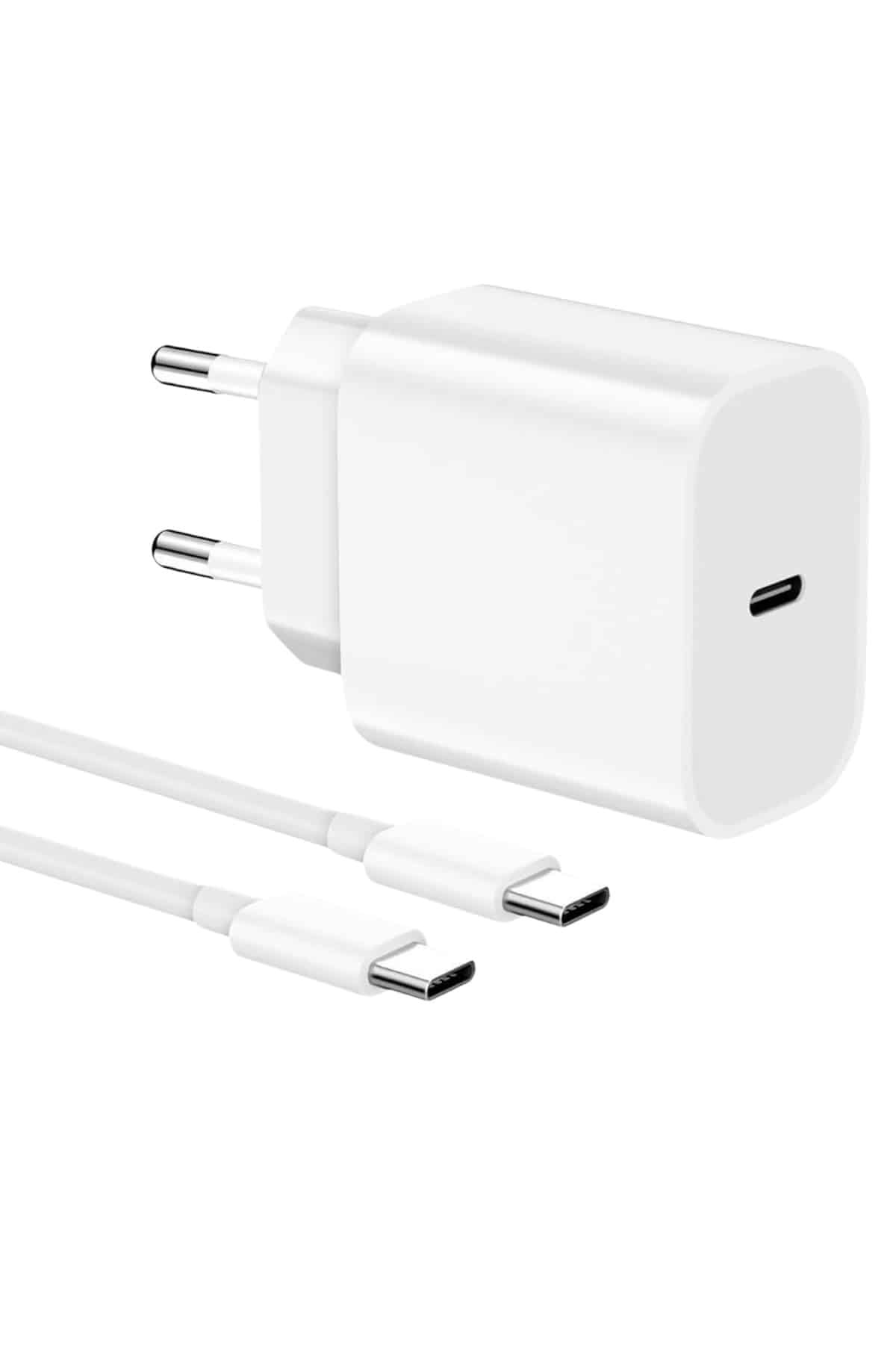 15/Pro/Pro Max 20W İOS Uyumlu Hızlı Şarj Aleti Adaptörlü Beyaz - Görsel 3