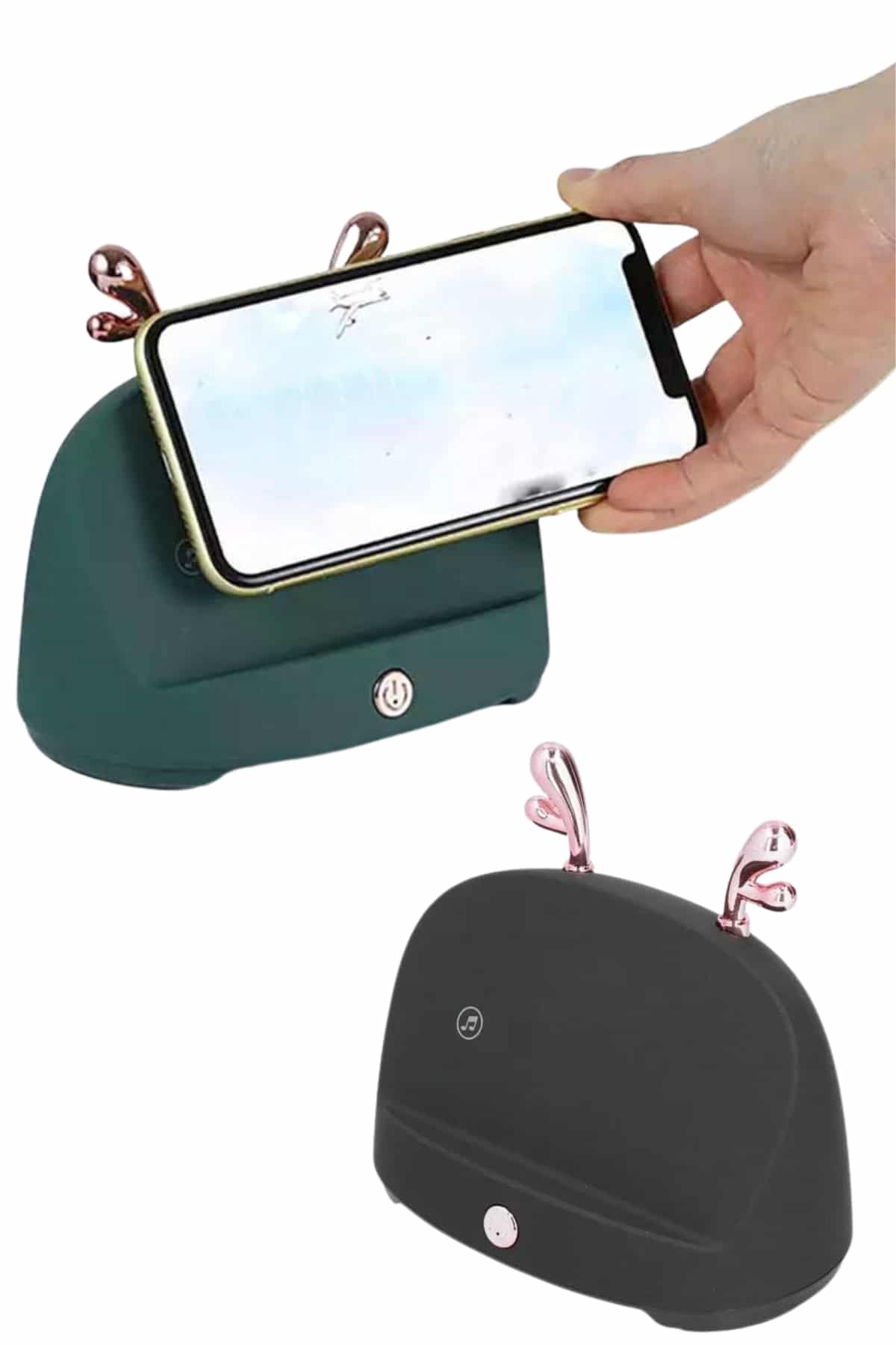 Bluetooth Hoparlör Uzun Pil Ömrü Yüksek Ses Kaliteli Kablosuz Telefon Tutma - Görsel 3