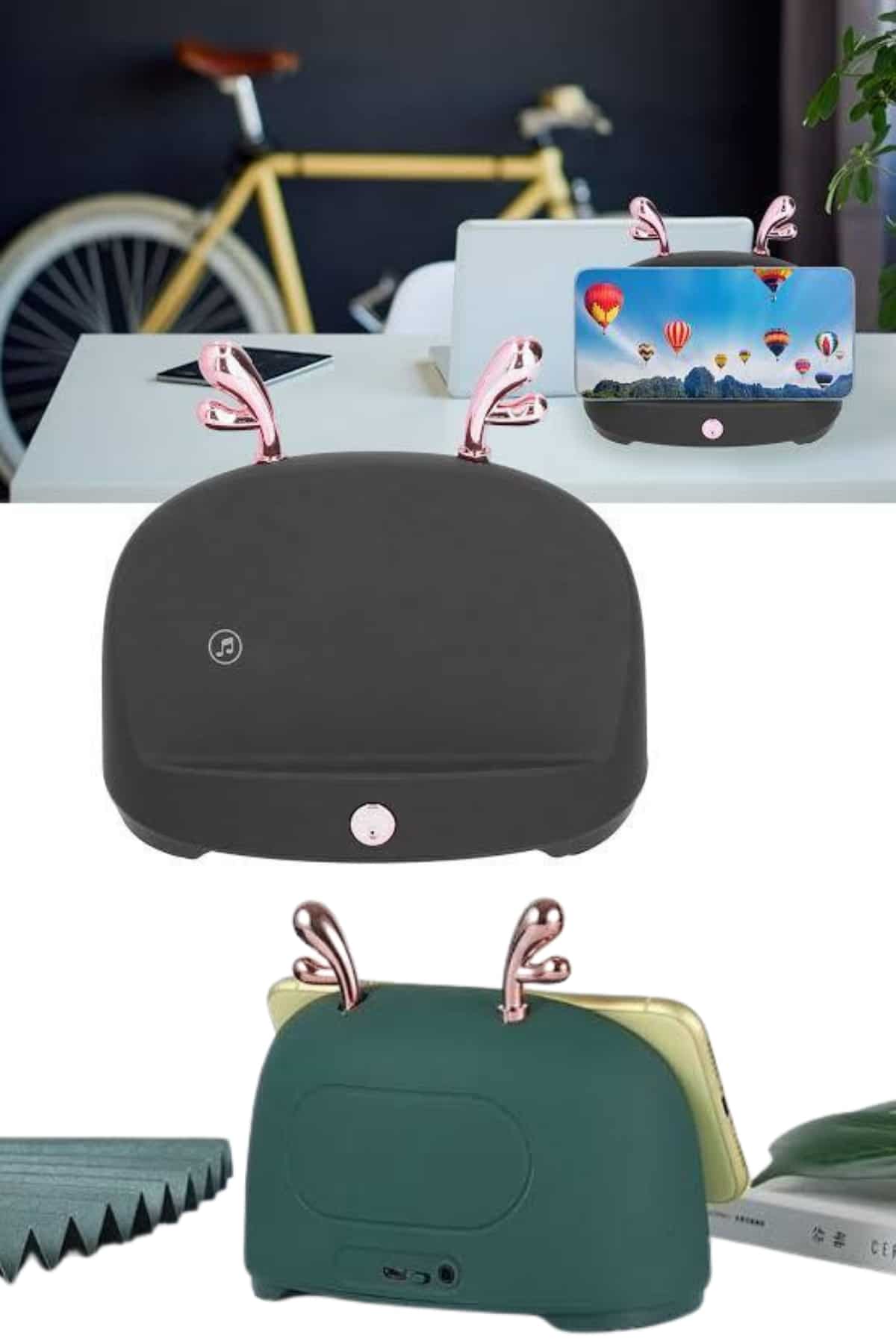 Telefon Tutucu Bluetooth Hoparlör Geyikli Renkli Uzun Ömürlü - Görsel 5
