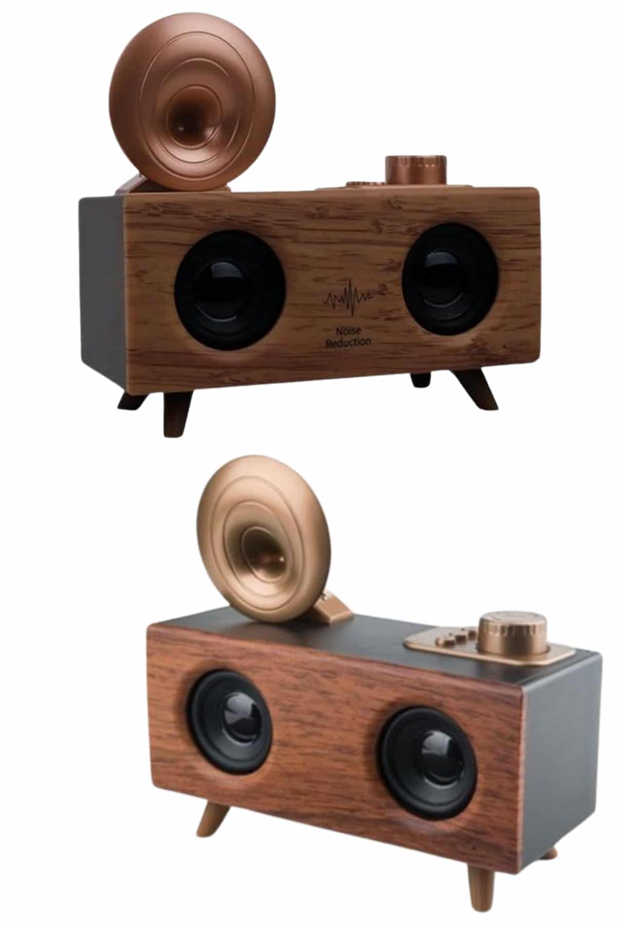 Bluetooth Nostalji Speaker Radyo Gramofon Ahşap Renk Vintage - Görsel 4