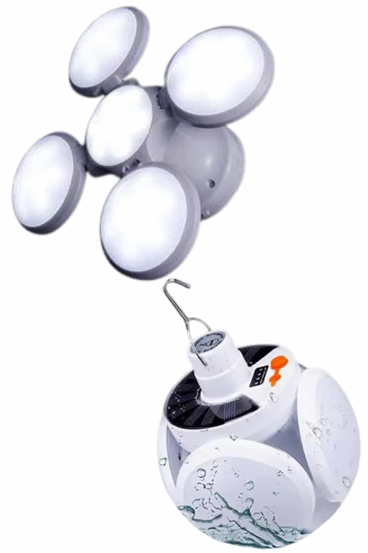 5 Kanatlı Bahçe Aydınlatma Led Askılı Solar Güneş Enerji Usb Sarjlı - Görsel 4