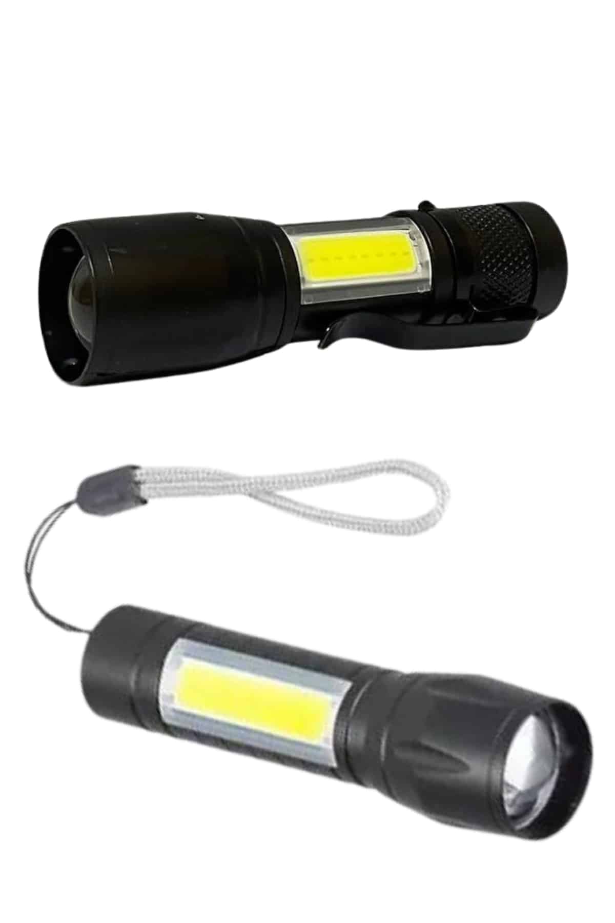 Uzun Menzilli Şarjlı El Feneri Uzun Ömürlü Led Işık Lamba - Görsel 2