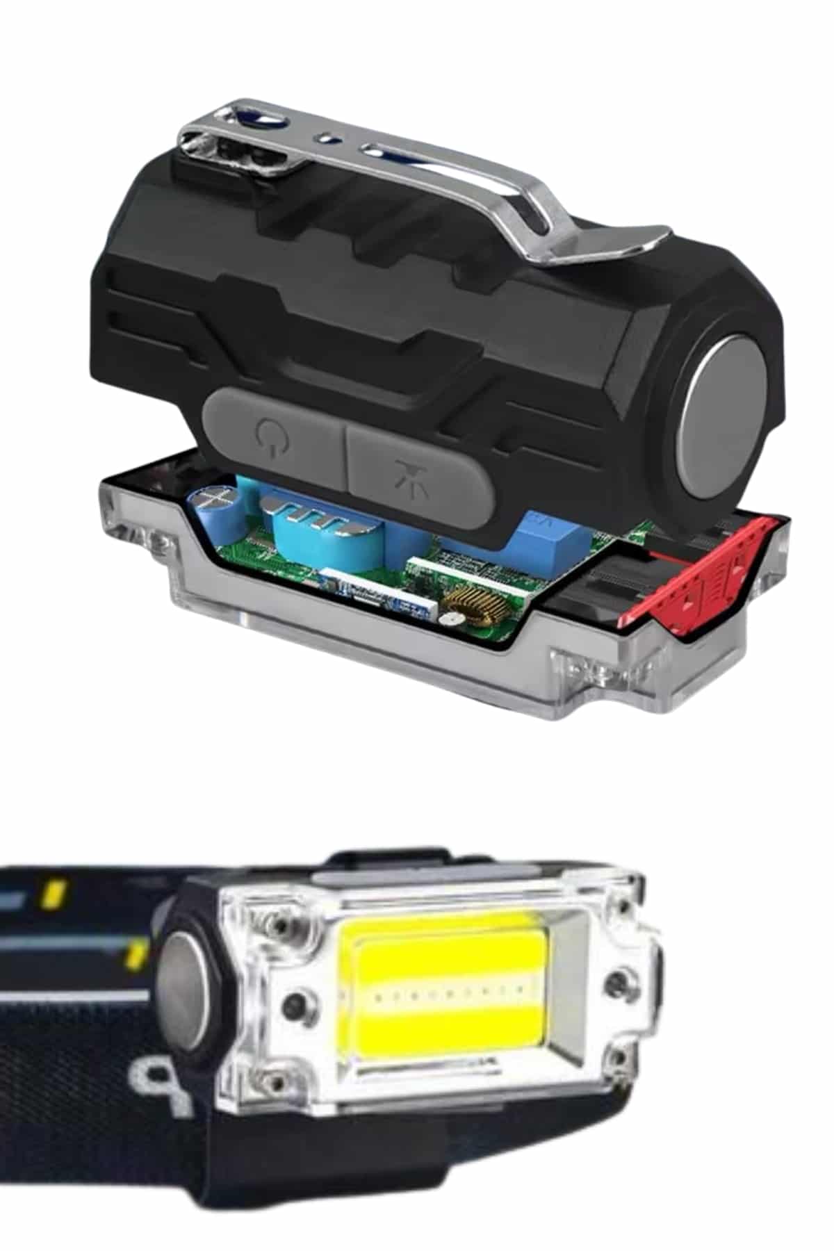 Kafa Lambası Su Geçirmez Kafa Feneri 3 Mod Aydınlatma - Görsel 3