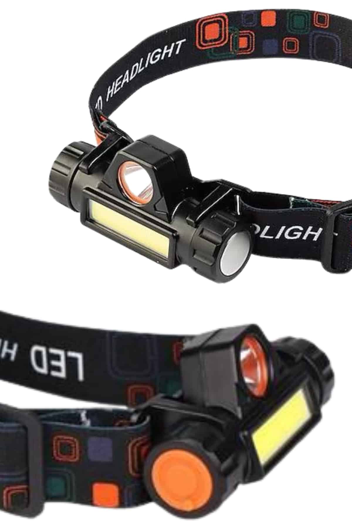 Ledli Şarjlı Kafa Lambası LED Şarjlı Su Geçirmez Kafa Feneri - Görsel 3