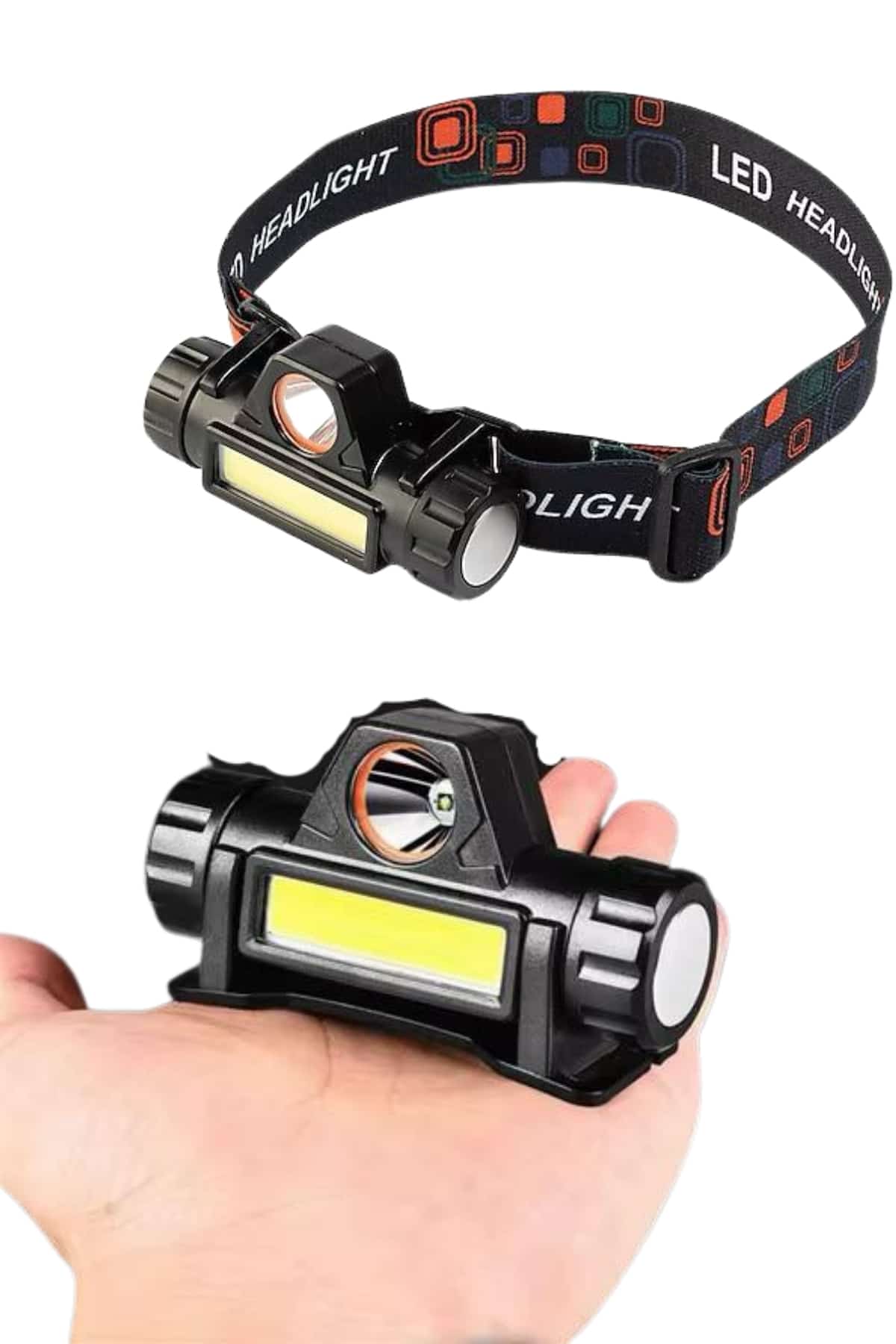 Kafa Lambası Çalışma Işığı Süper Parlak Mıknatıslı Lityum Lion Pilli - Görsel 2