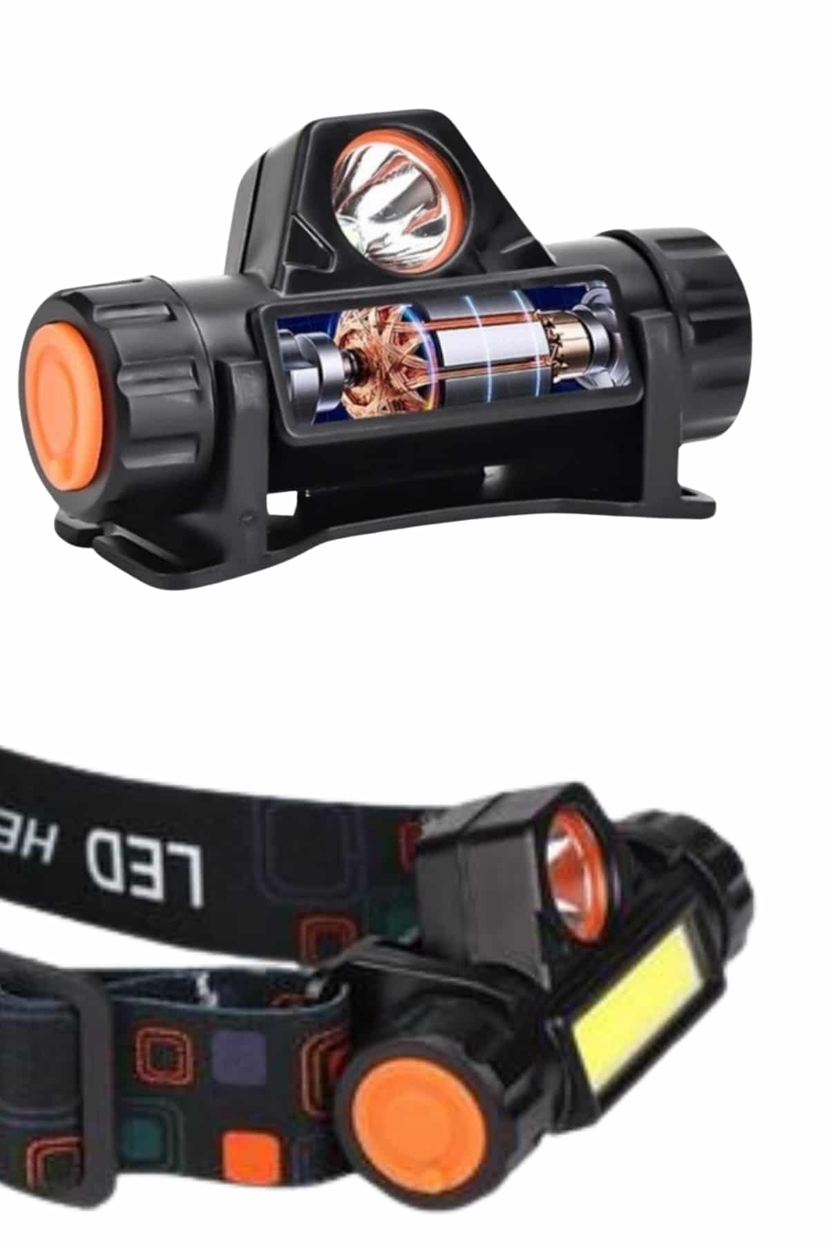 Kafa Lambası Çalışma Işığı Süper Parlak Mıknatıslı Lityum Lion Pilli - Görsel 3