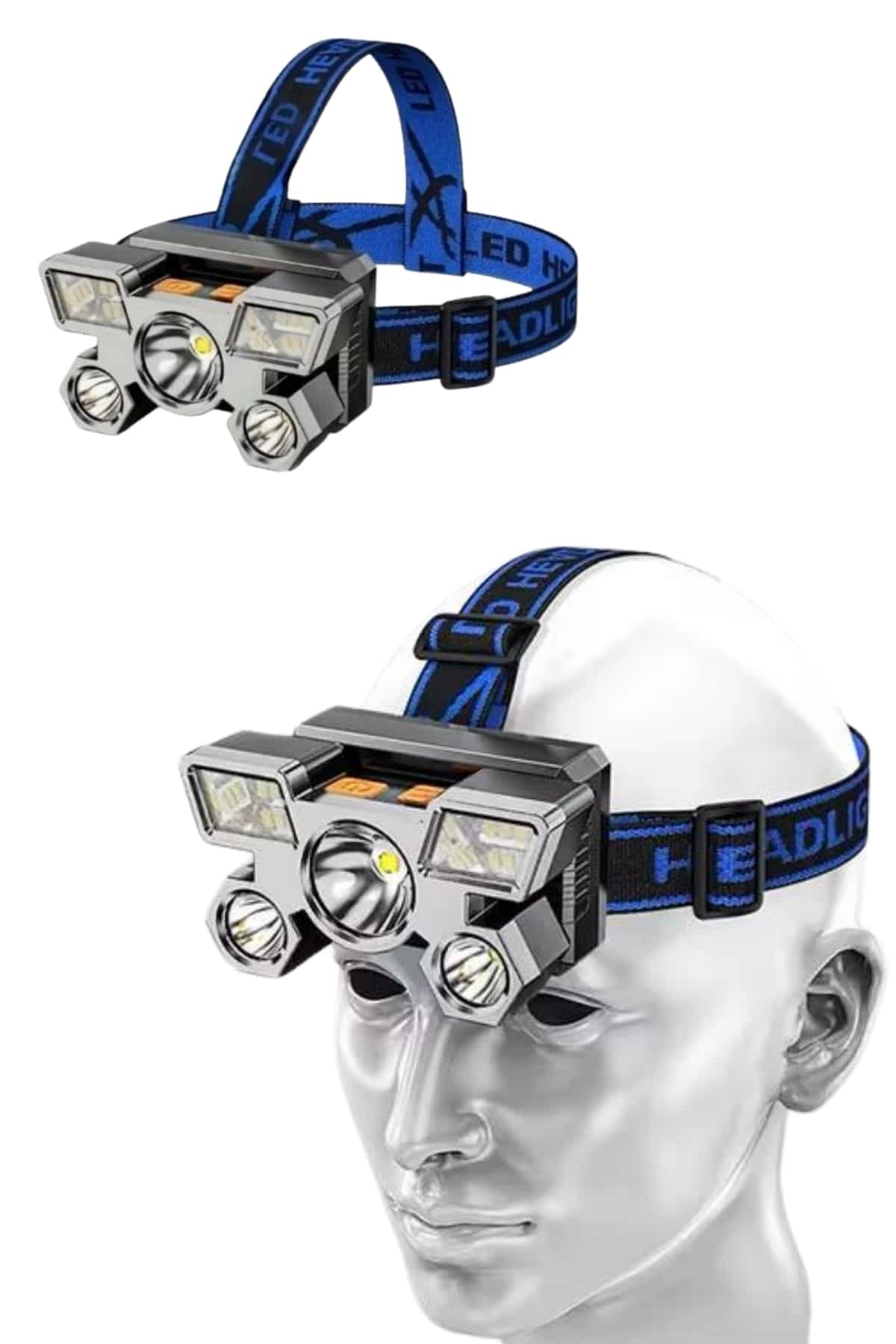 Kafa Lambası 800 Lümen 4 Mod Yüksek Işık Flaşörlü Şarjlı Led Lamba - Görsel 2