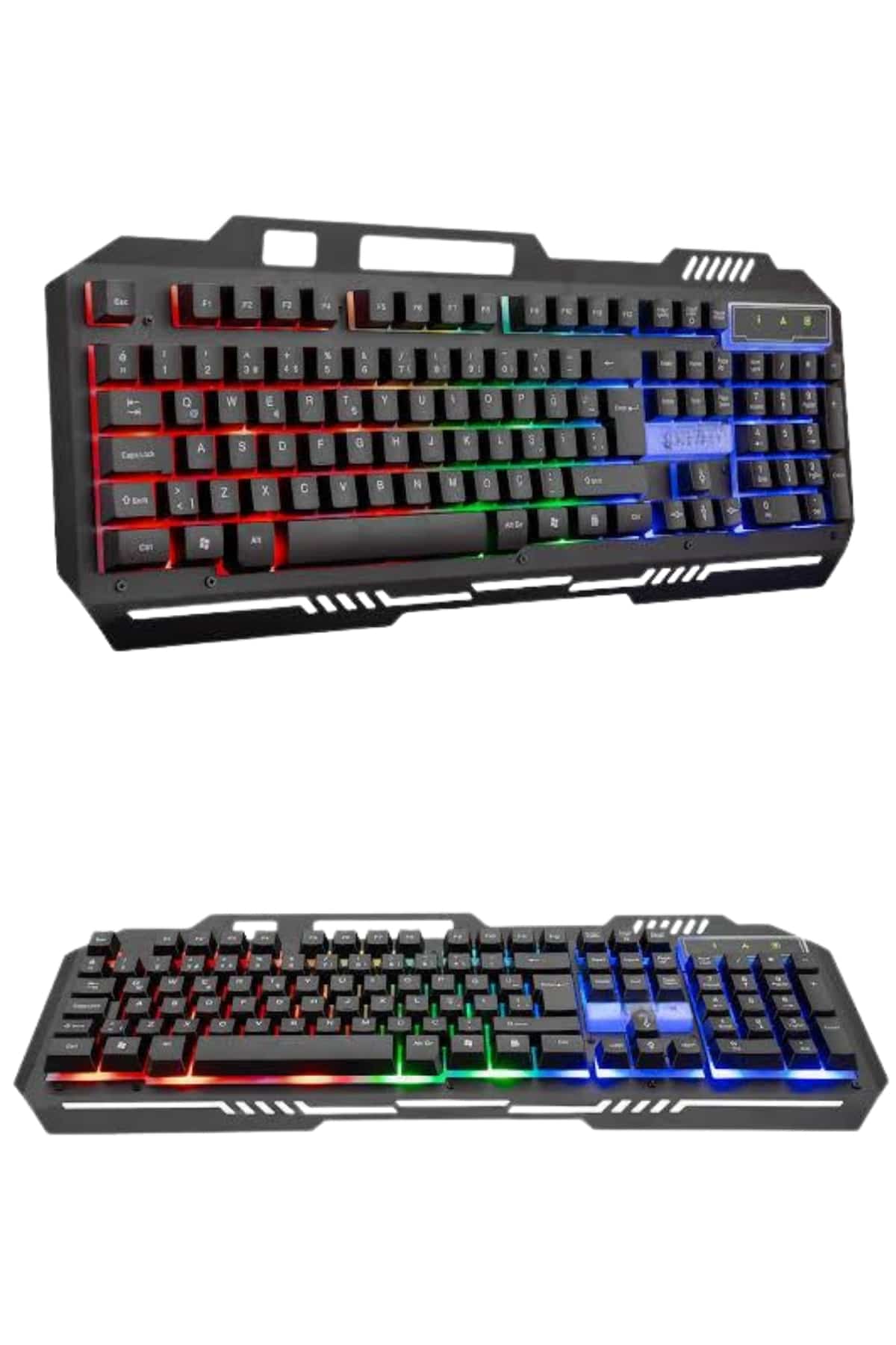 RGB Işıklı Gaming Oyuncu Klavye Q Klavye Mouse Hediyeli - Görsel 3