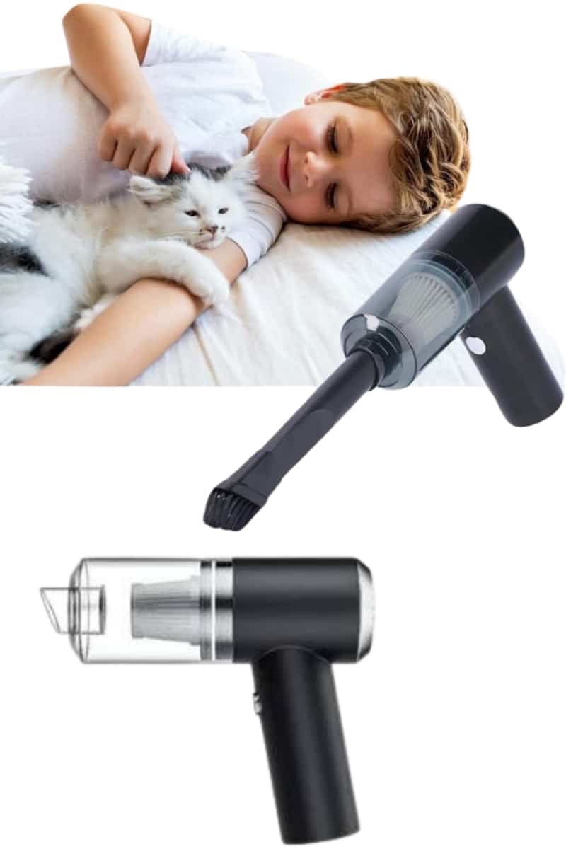 Oto Araç Ev Taşınabilir El Tipi Süpürge Mini Araç Süpürgesi Vakumlu - Görsel 4