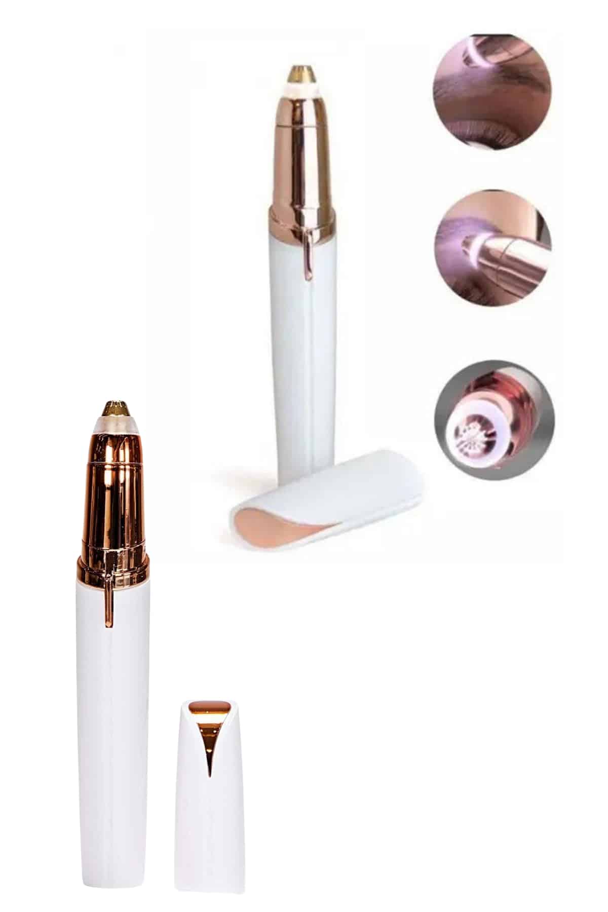 Tüy Kıl Alma Kaş Bıyık Unisex Yüz Bakım Epilasyon Aleti Pilli - Görsel 3