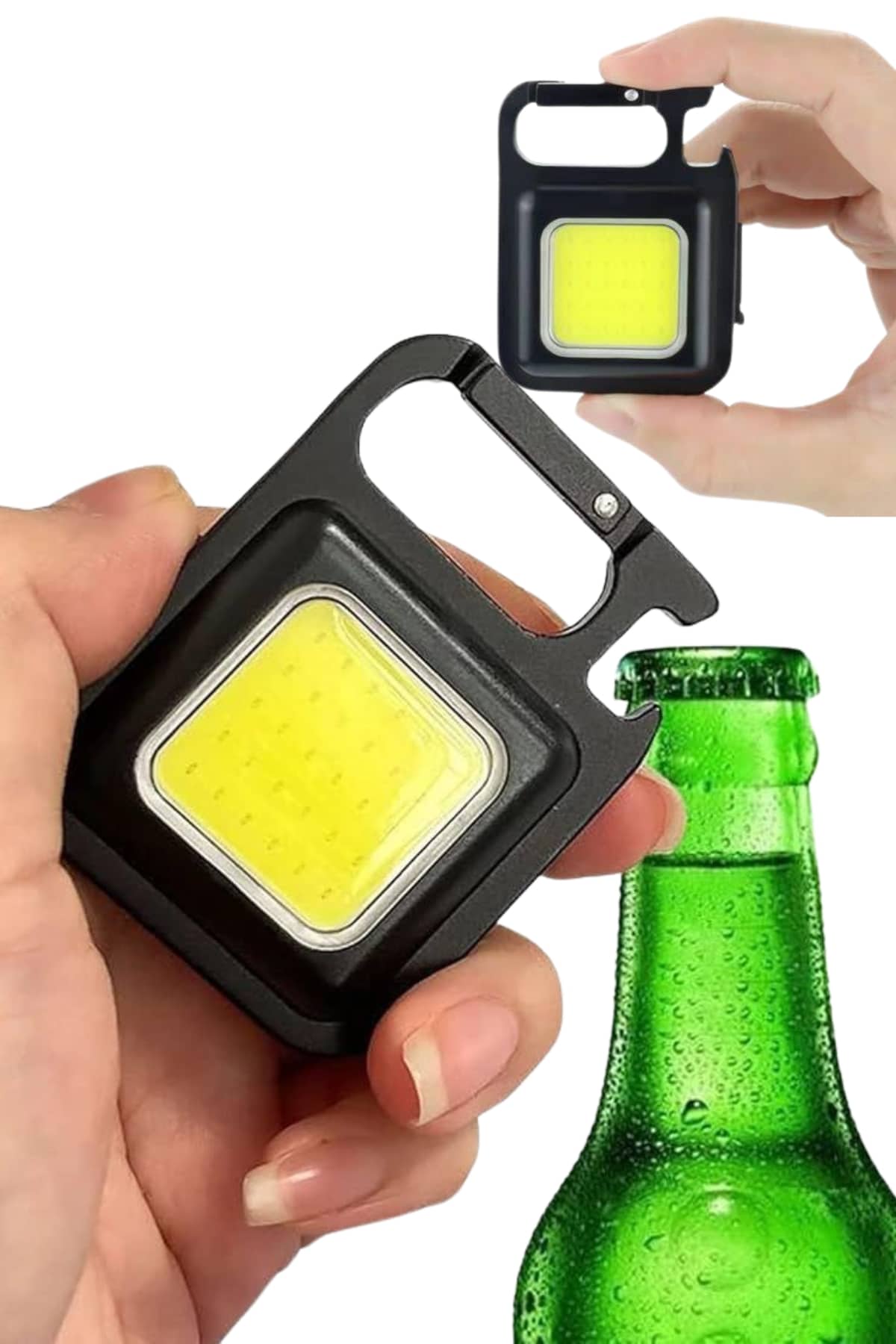 Işıldak USB Şarjlı Cep El Feneri Taşınabilir Mini Led Işık Çok Fonksiyonlu - Görsel 3