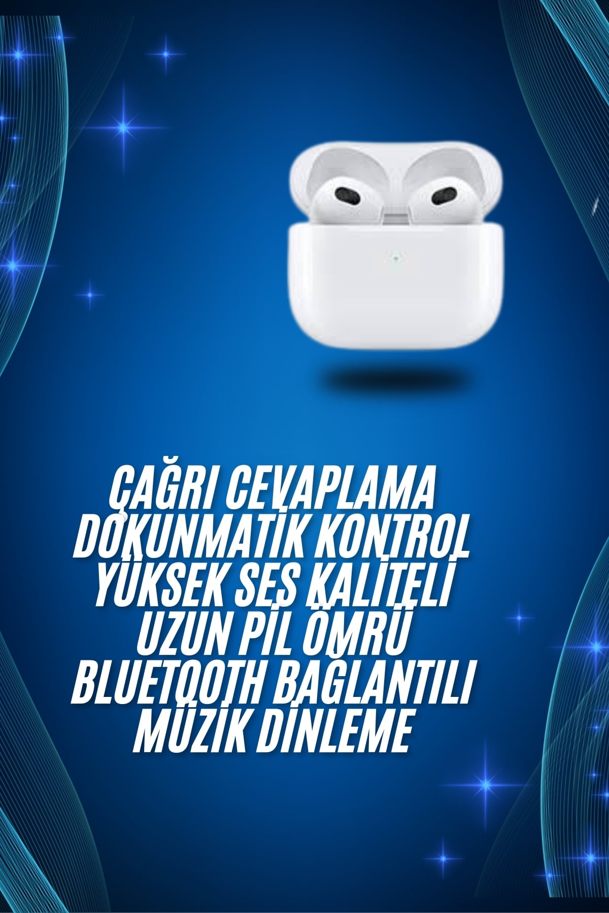 3.Nesil İOS Android Uyumlu Bluetooth 5.0 Beyaz Çağrı Cevaplama - Görsel 2