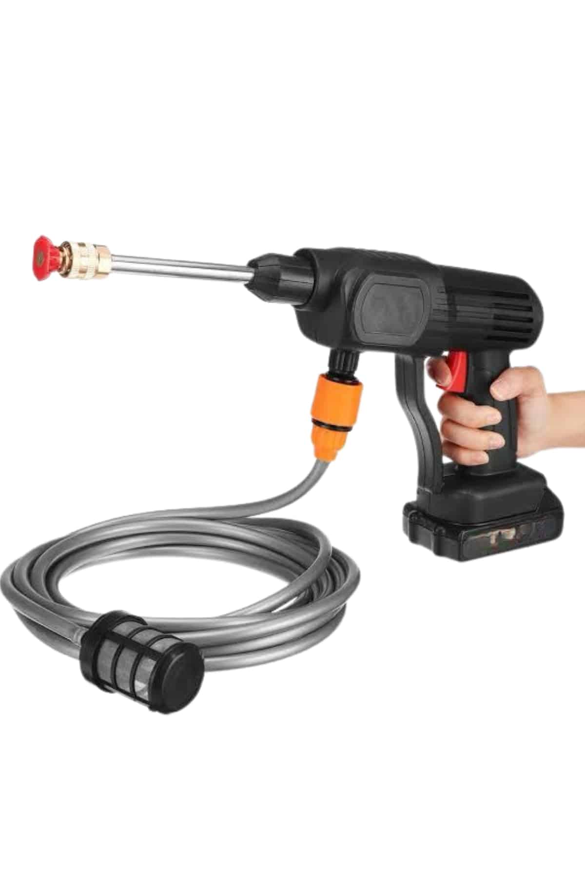 Oto Araba Yıkama Şarjlı Ve Yüksek Basınçlı Oto Yıkama Ve Sulama Tabancası - Görsel 2