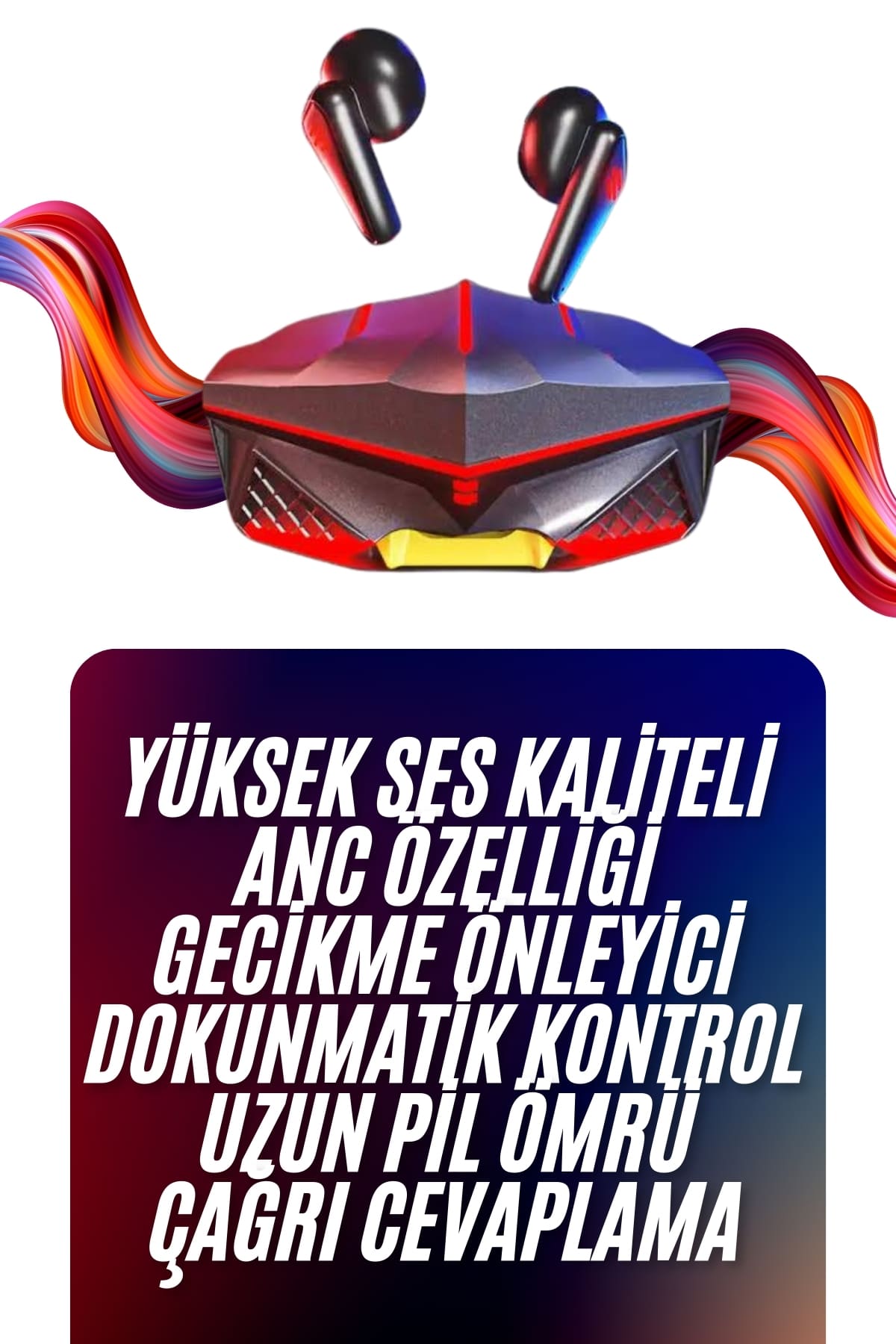 Bluetooth Kulaklık HD Ses Kaliteli Işıklı Metal Kasa Ios Android Uyumlu Mikrofonlu - Görsel 2