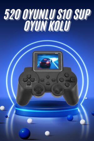 2.4 İnç Ekran 520 Oyunlu Retro Temalı Kablosuz Oyun Kolu El Atarisi