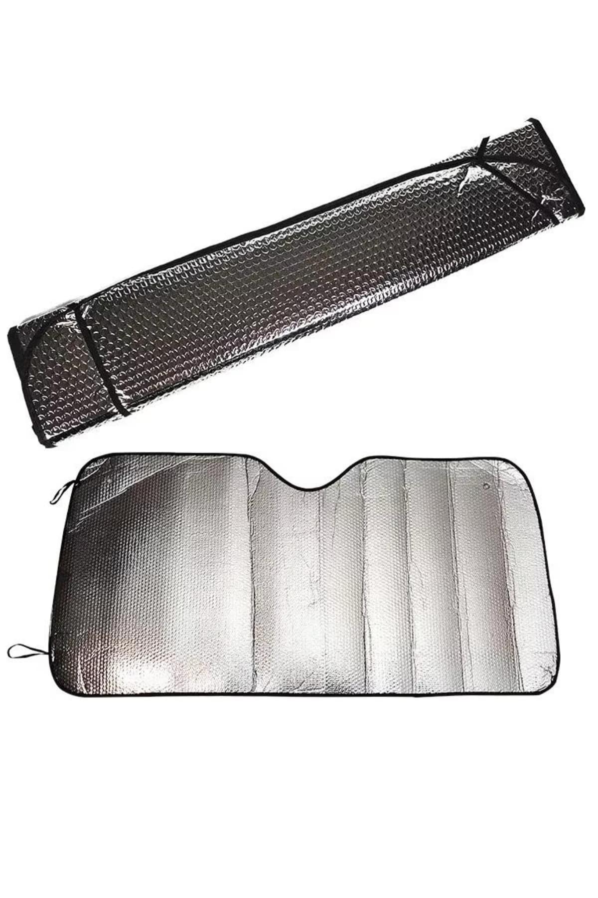 Güneşlik Koruyucu Perde Metalize Oto Araç Araba Güneşliği Ön Cam Güneşliği - Görsel 4