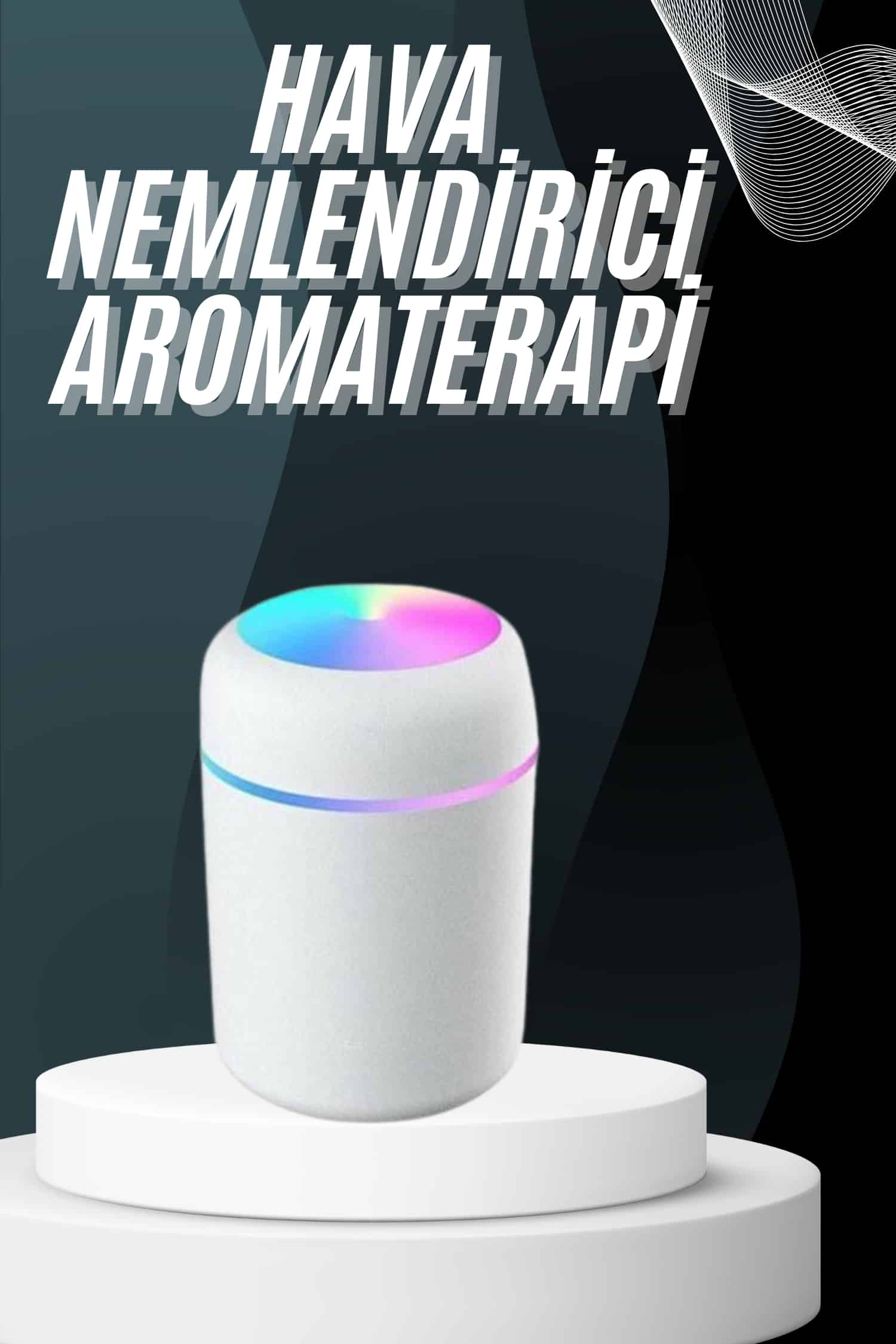 Hava Nemlendirici Buhar Makinesi Led Işıklı USB Dekoratif Nemlendirici