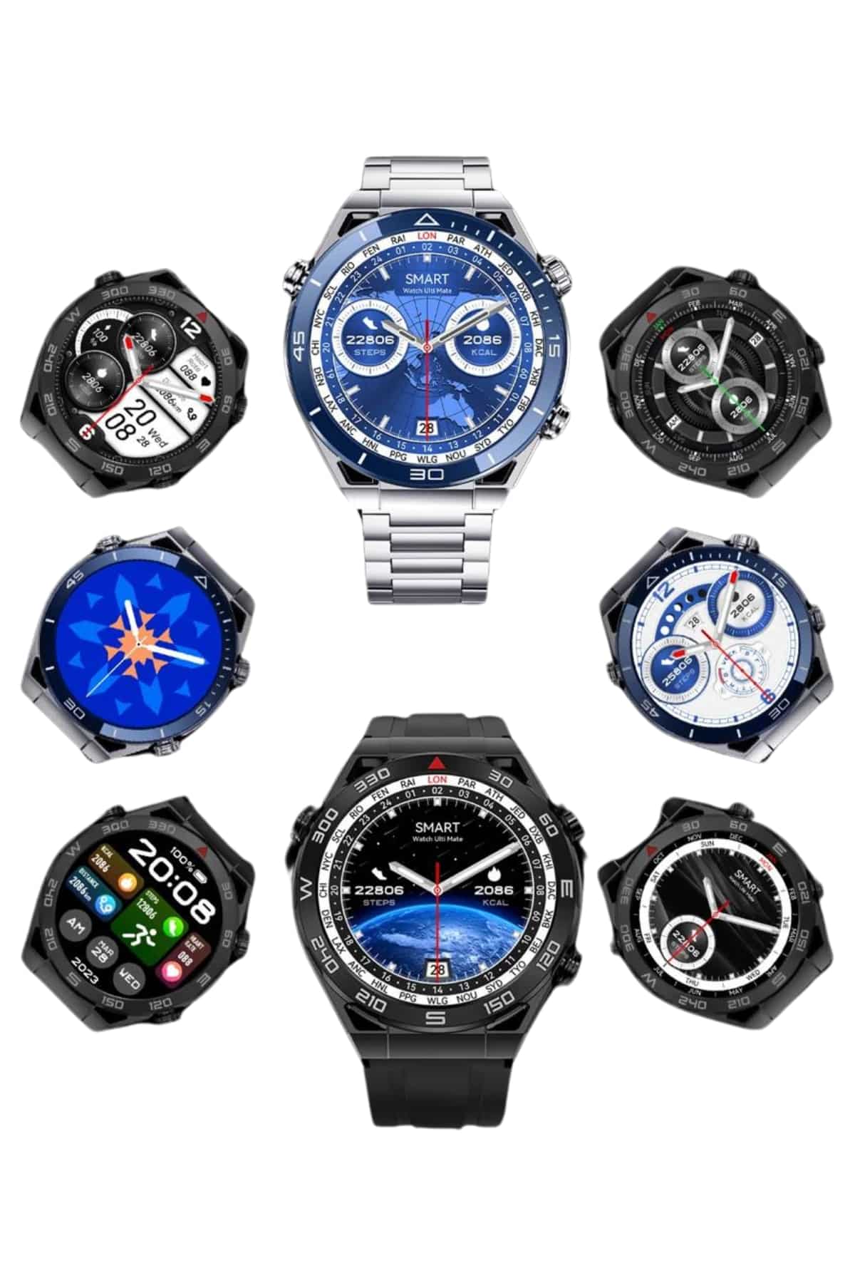 Akıllı Saat 1.62 İnç Ultimate Nabız Sensörlü Sesli Görüşme Yapabilen - Görsel 4