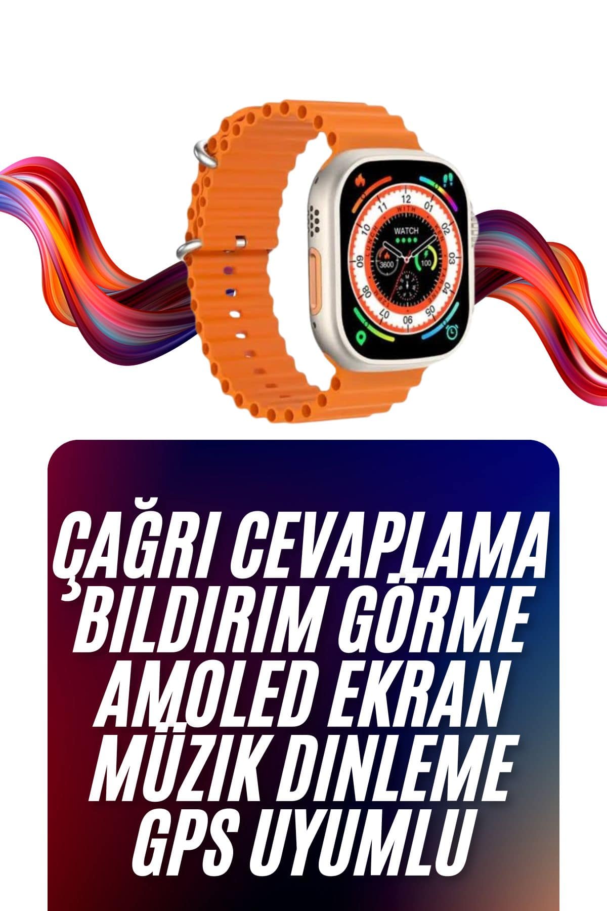 Android ve İOS Uyumlu Uyku ve Sağlık Takibi Yapabilen 3 Kordonlu Akıllı Saat - Görsel 2