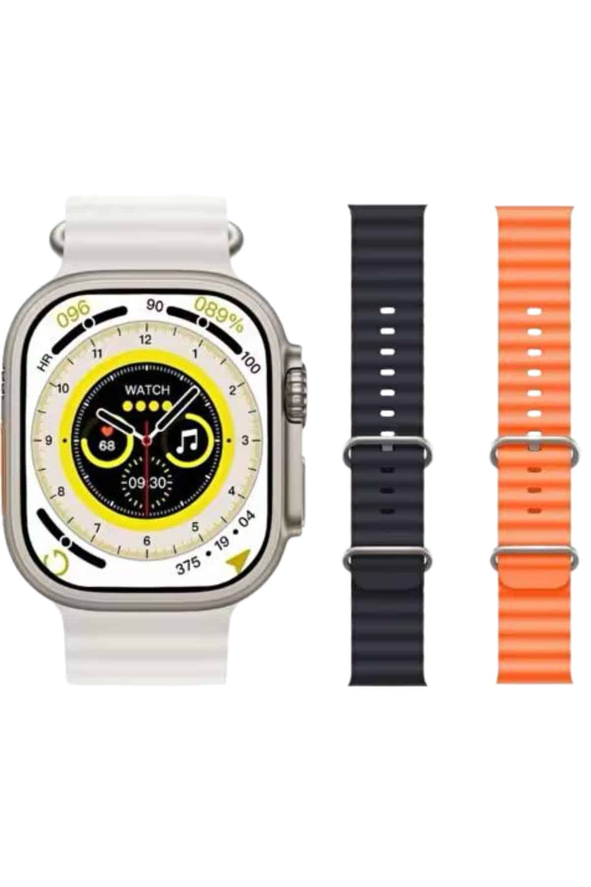 Android ve İOS Uyumlu Uyku ve Sağlık Takibi Yapabilen 3 Kordonlu Akıllı Saat - Görsel 3