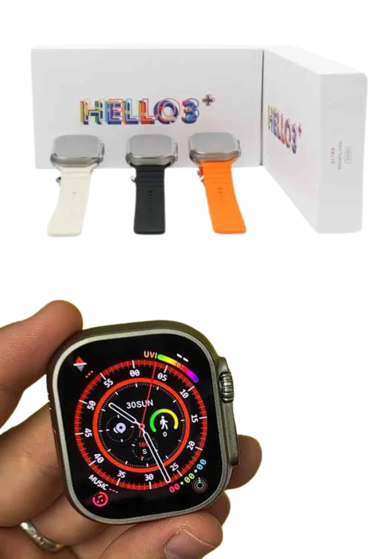 Android ve İOS Uyumlu Uyku ve Sağlık Takibi Yapabilen 3 Kordonlu Akıllı Saat - Görsel 4