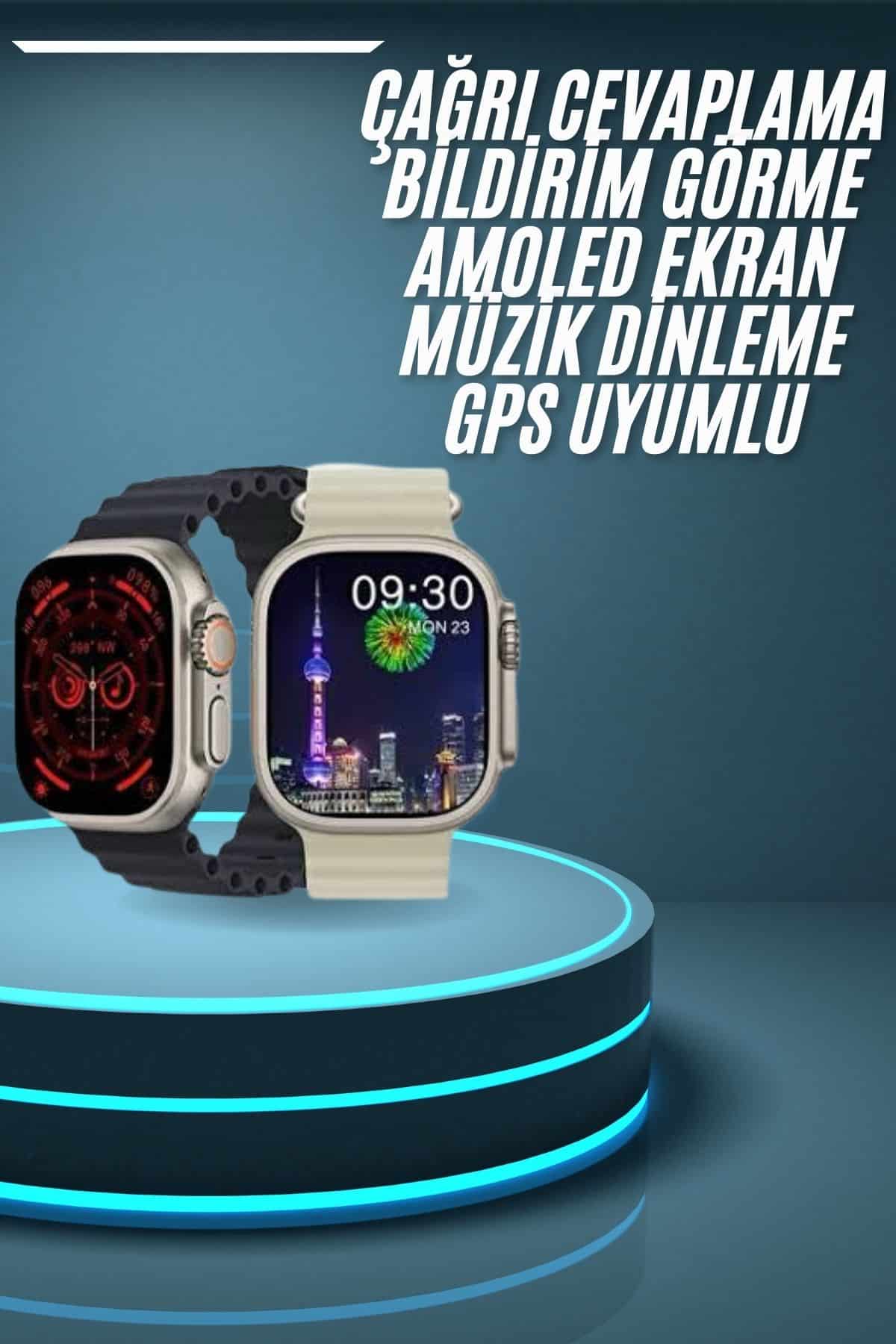 Akıllı Saat Çok Fonksiyonlu Uzun Pil Ömürlü Çağrı Cevaplayabilen Kol Saati - Görsel 2