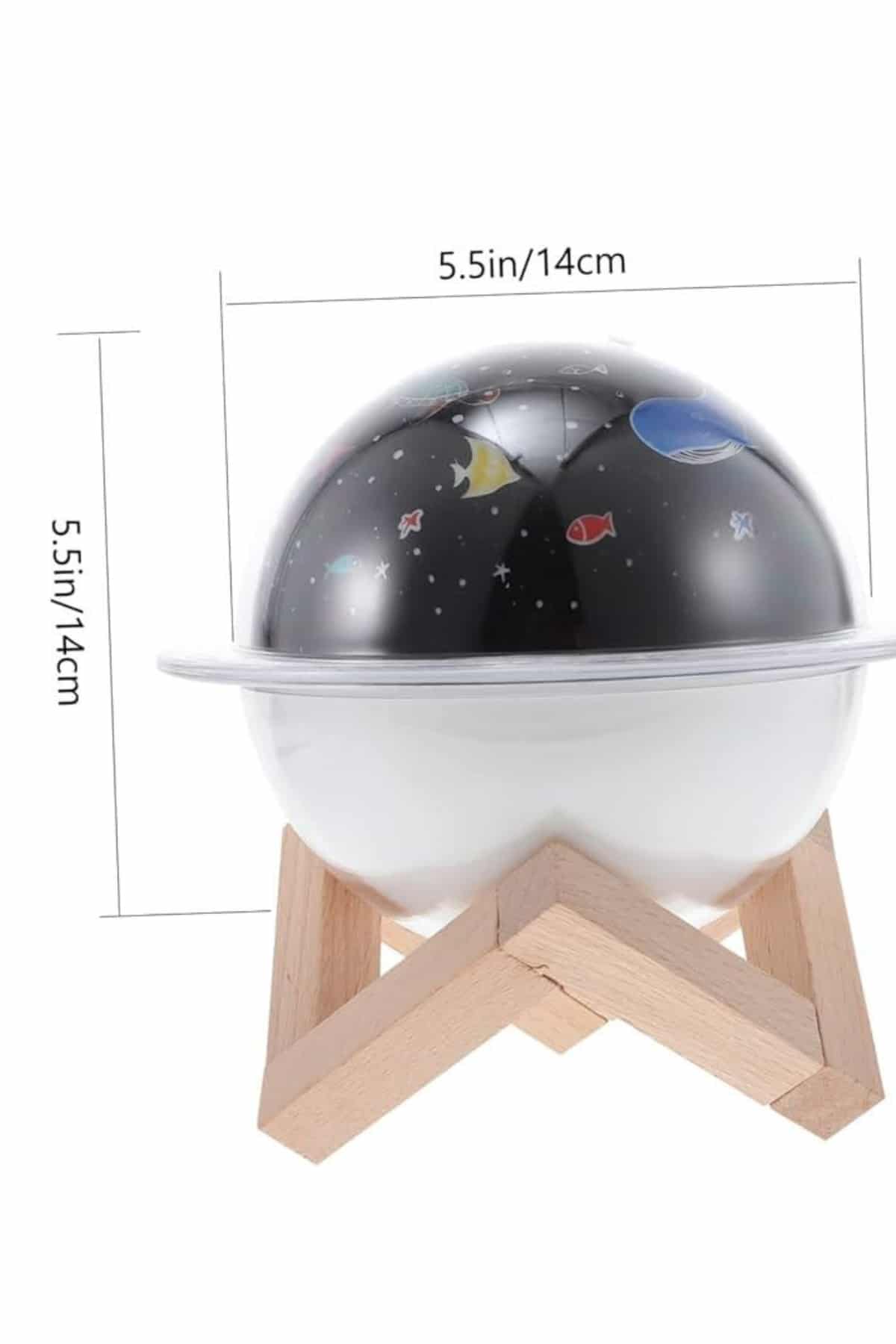 Hava Nemlendirici Led Işıklı Gece Lambası Yıldız Görünümlü Renk Değiştiren - Görsel 4