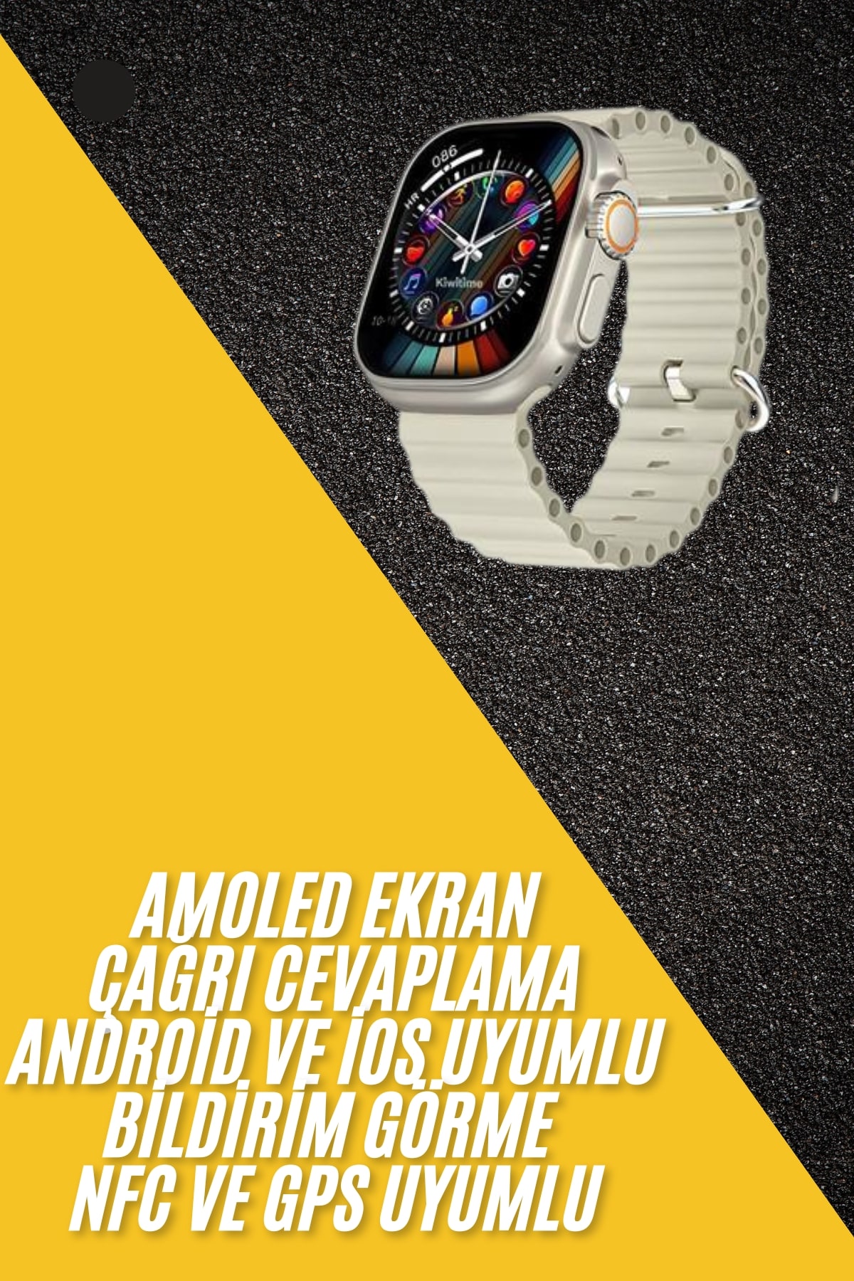 Akıllı Saat Kol Saati Android ve İOS Uyumlu Nabız Ölçer Sesli Asistan - Görsel 2